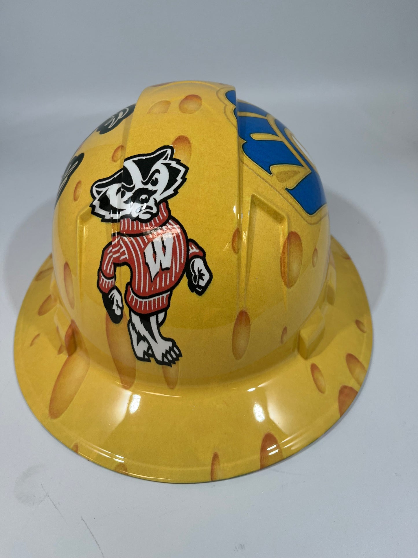 Full Brim Hard Hat Hydro Dipped GREEN BAY PACKERS CHEESE HEAD