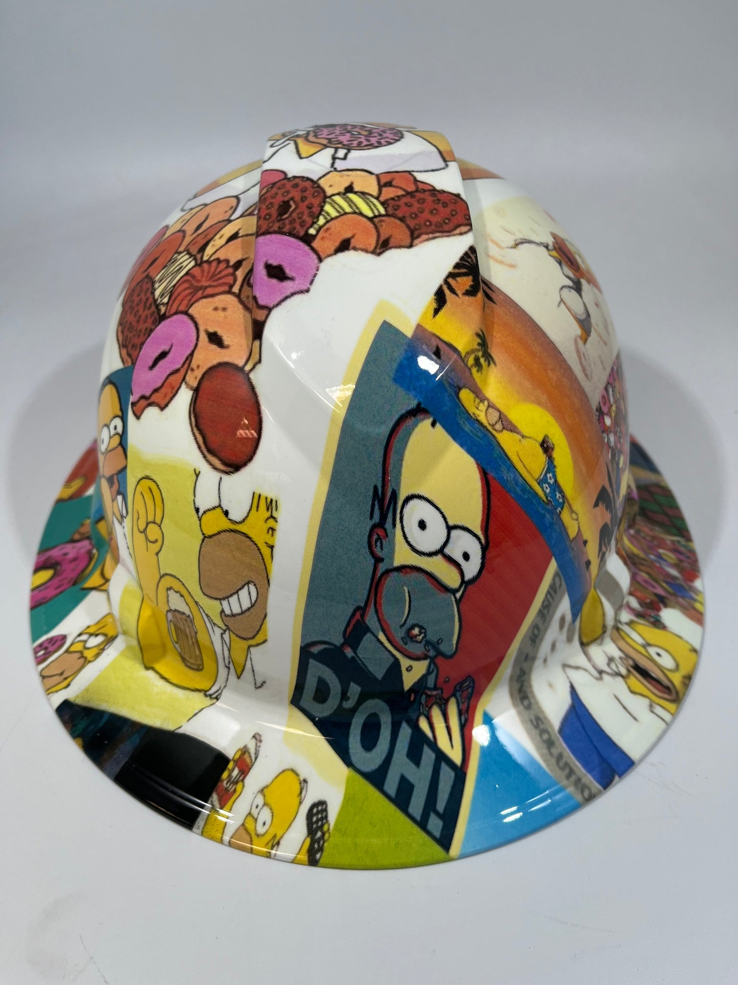 Full Brim Hard Hat Hydro Dipped SIMPSONS HOMER