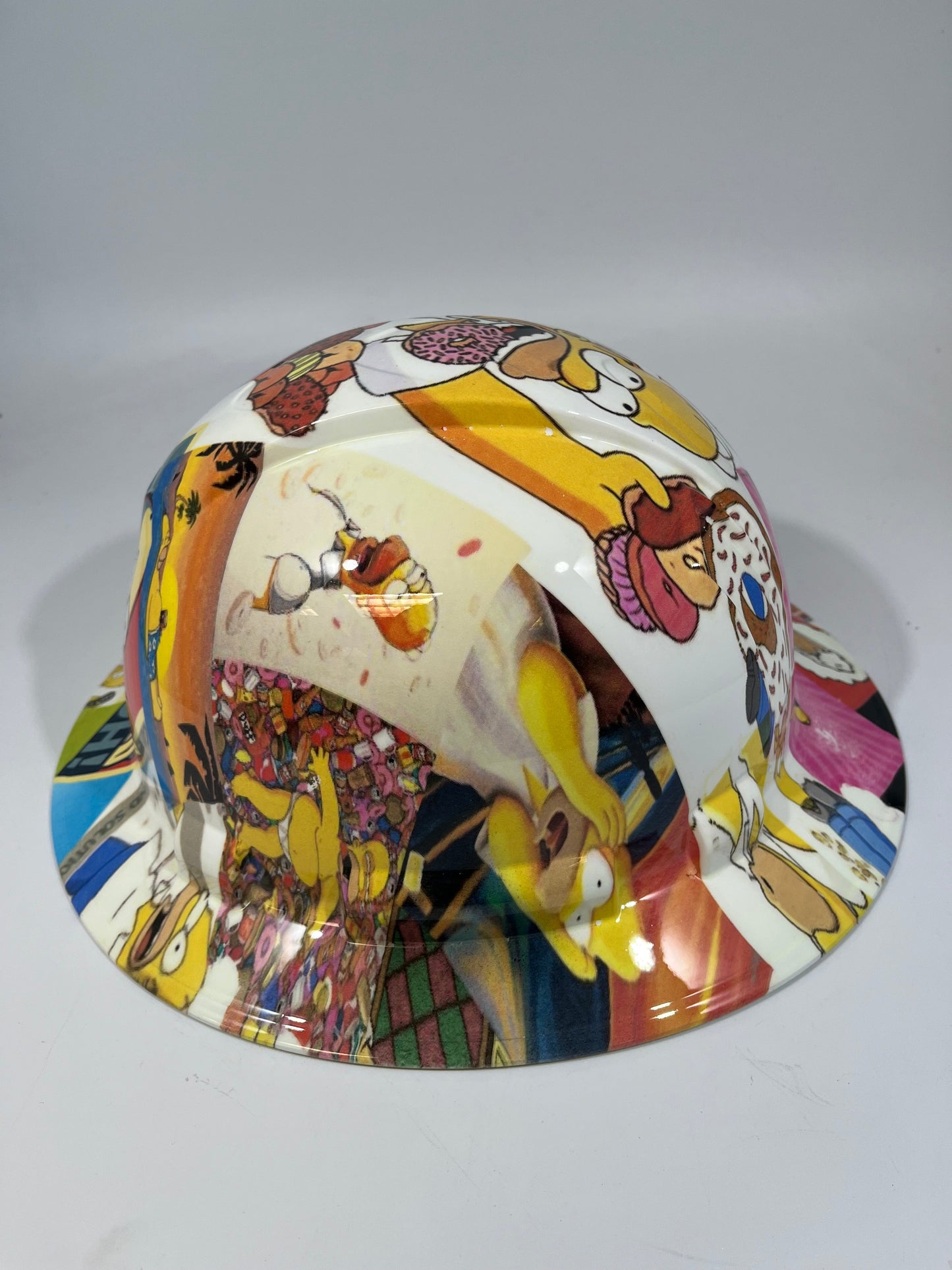 Full Brim Hard Hat Hydro Dipped SIMPSONS HOMER