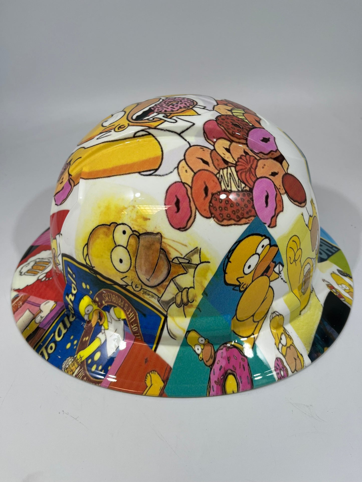 Full Brim Hard Hat Hydro Dipped SIMPSONS HOMER