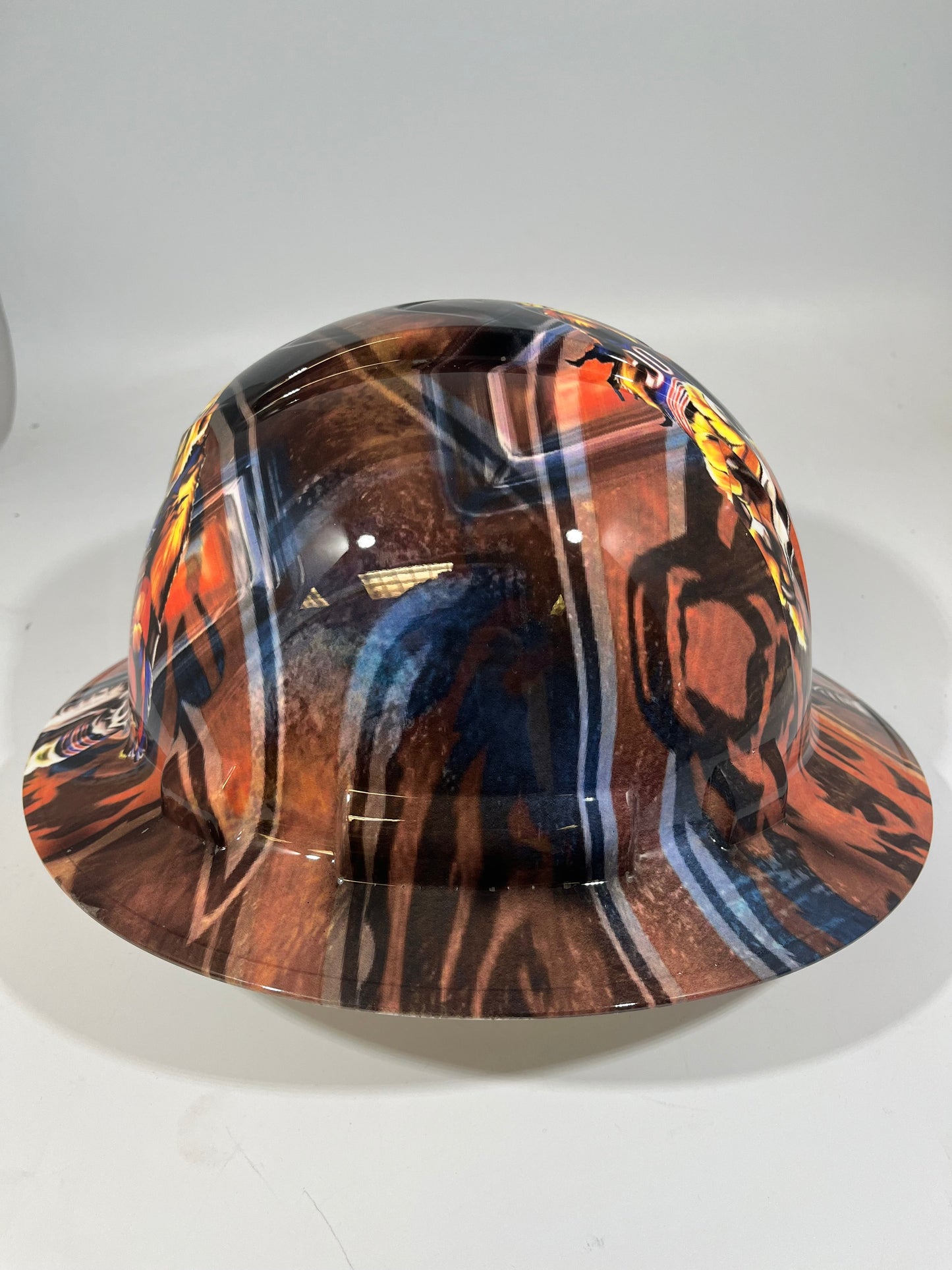 Full Brim Hard Hat Hydro Dipped CHICAGO BEARS