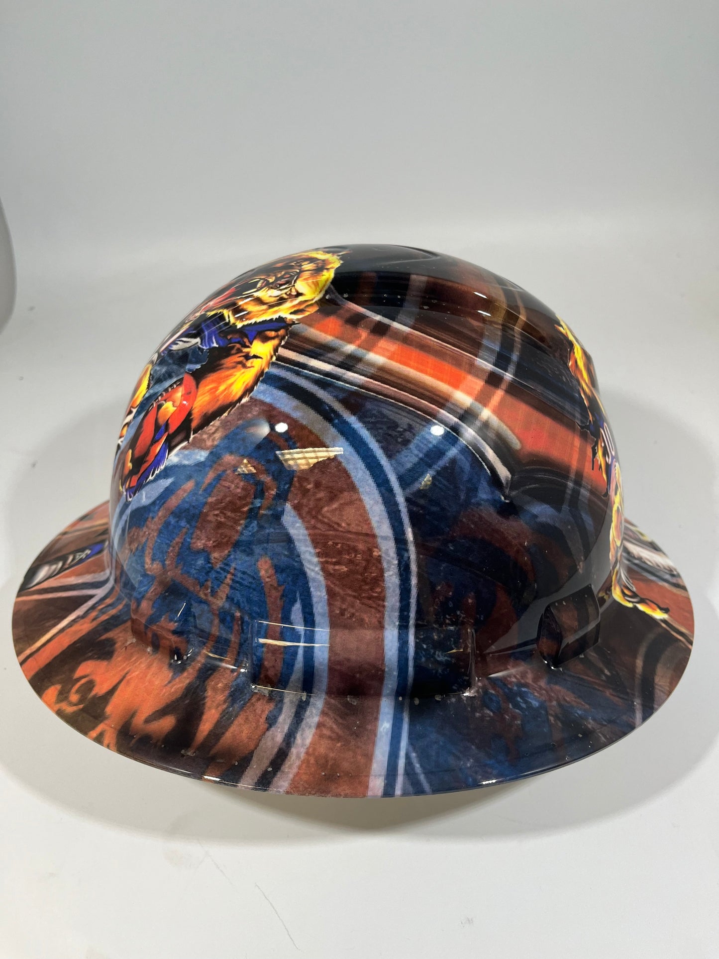 Full Brim Hard Hat Hydro Dipped CHICAGO BEARS