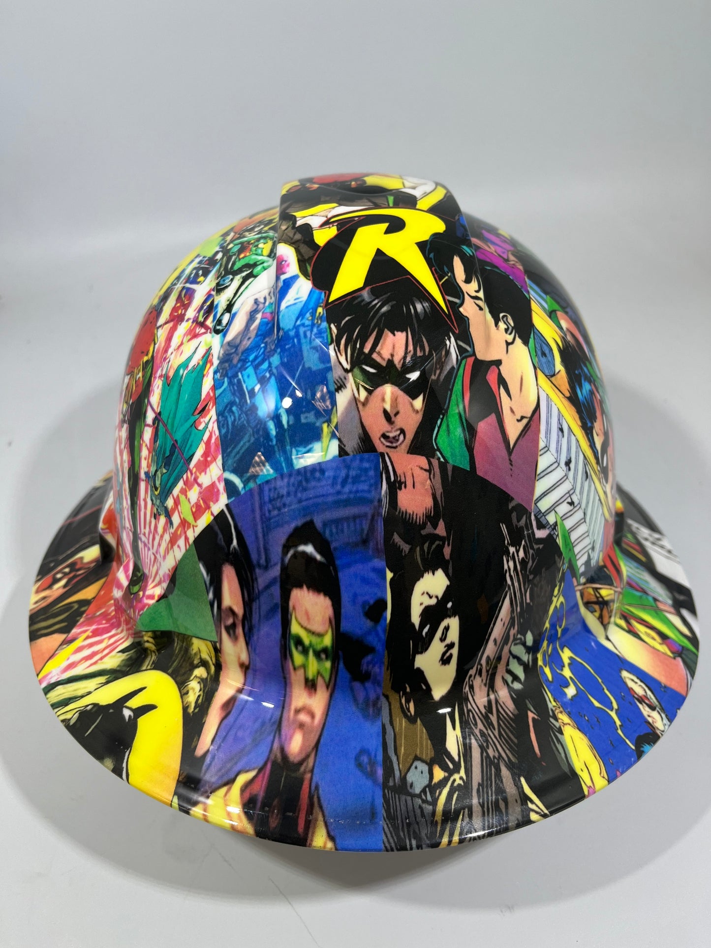 Full Brim Hard Hat Hydro Dipped DC ROBIN COMICS