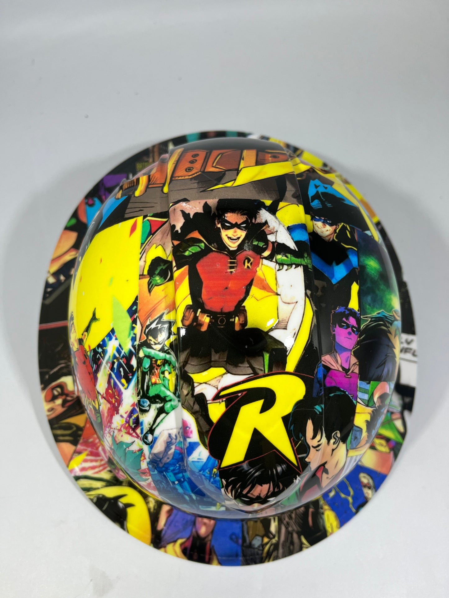 Full Brim Hard Hat Hydro Dipped DC ROBIN COMICS