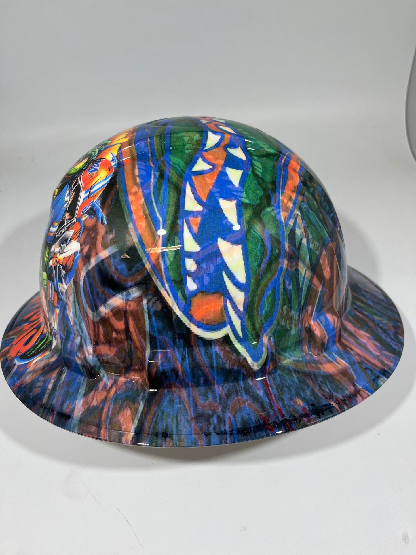 Full Brim Hard Hat Hydro Dipped FLORIDA GATORS