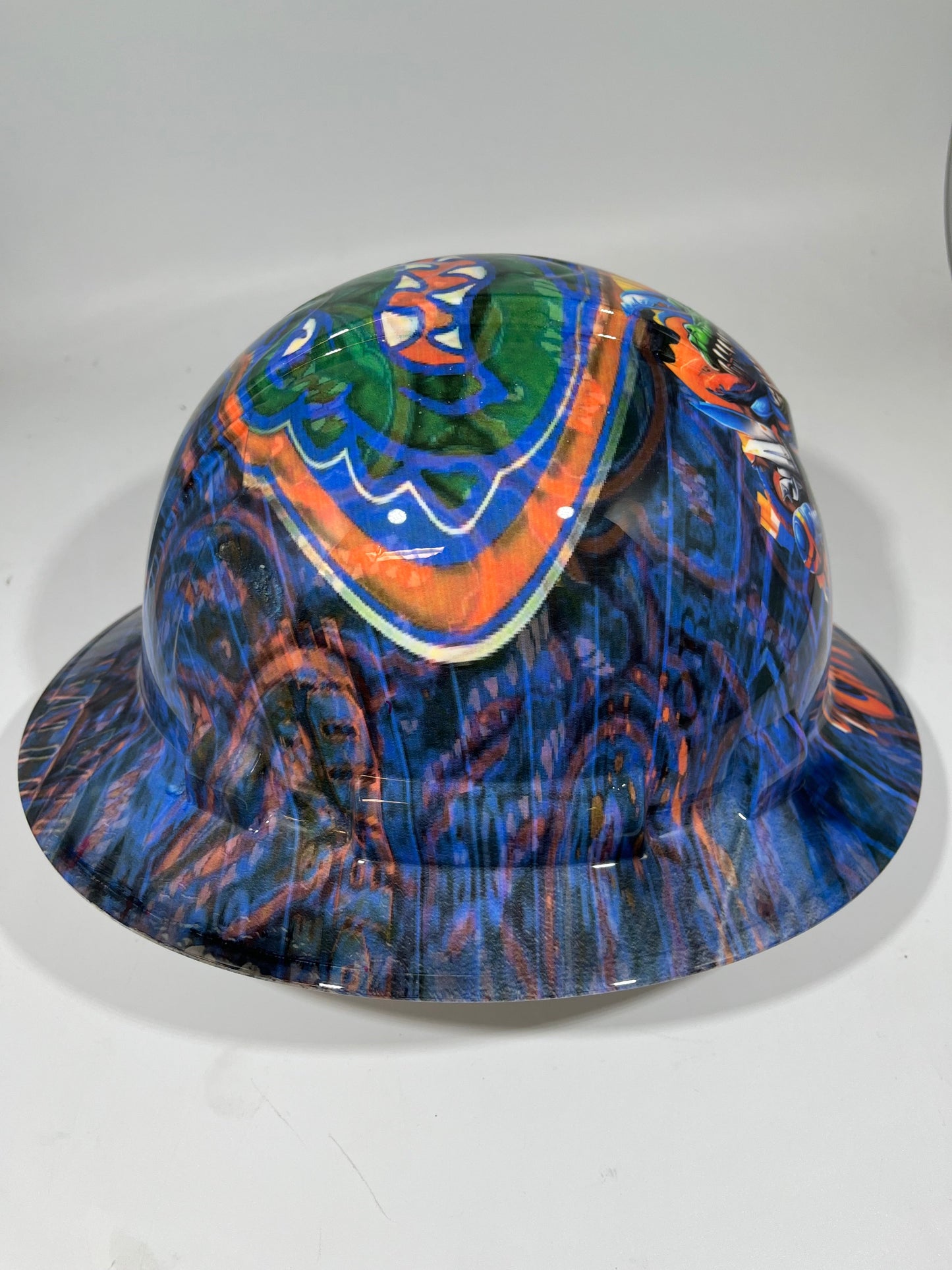 Full Brim Hard Hat Hydro Dipped FLORIDA GATORS
