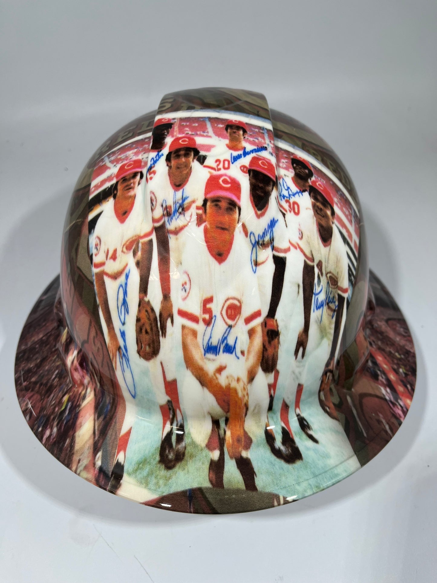 Full Brim Hard Hat Hydro Dipped BIG RED MACHINE CINCINNATI