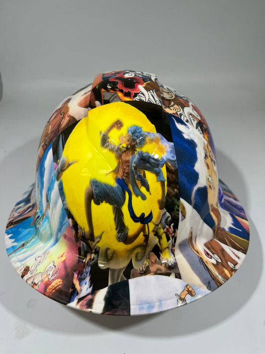 Full Brim Hard Hat Hydro Dipped GEAR 5 MONKEY D LUFFY