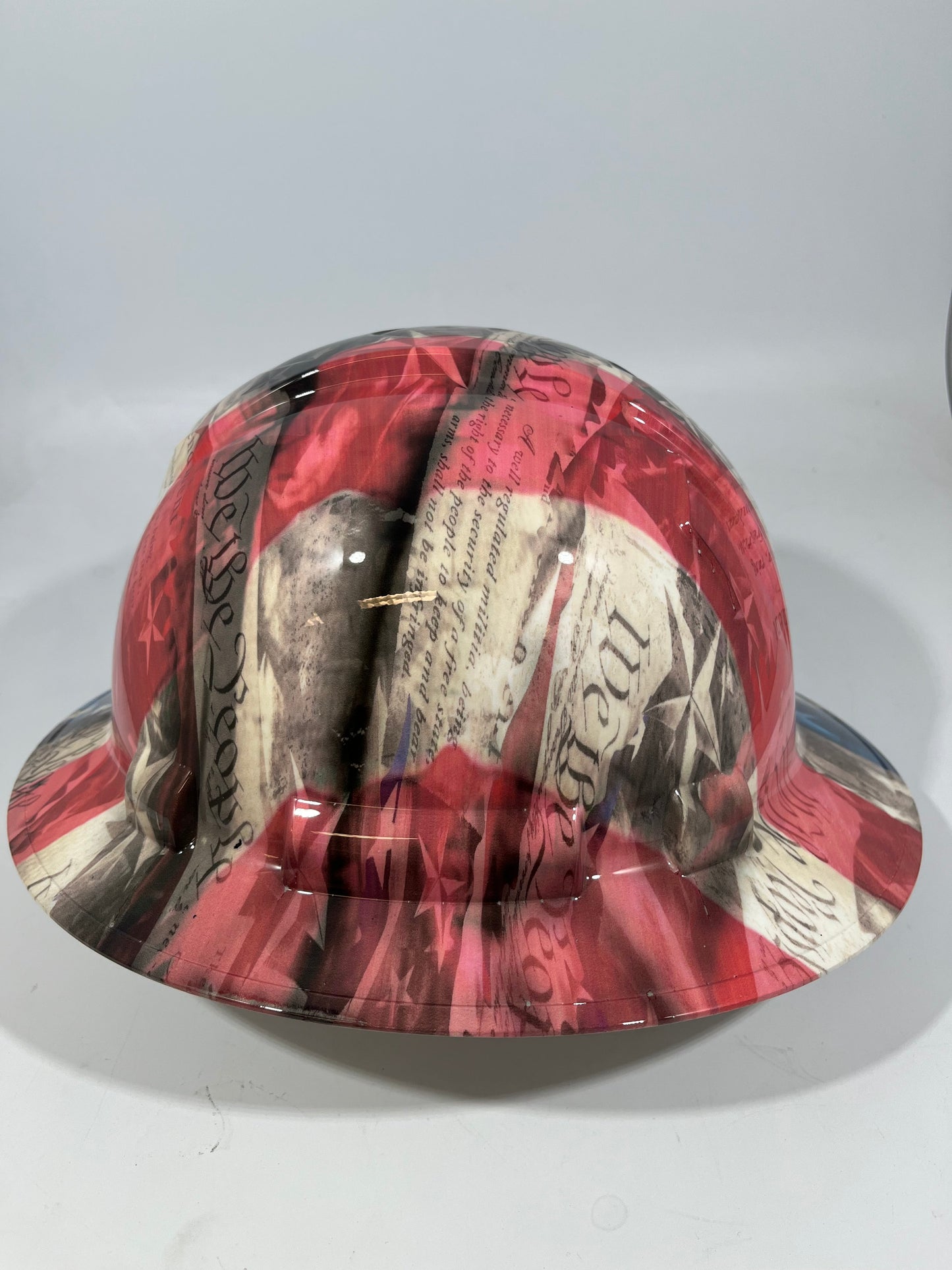 Full Brim Hard Hat Hydro Dipped WE THE PEOPLE CARBON FLAG