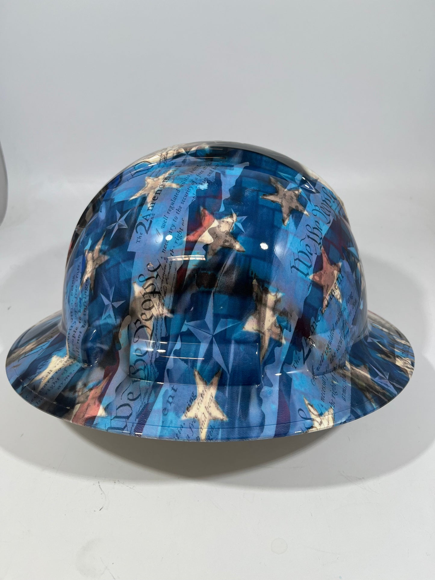 Full Brim Hard Hat Hydro Dipped WE THE PEOPLE CARBON FLAG