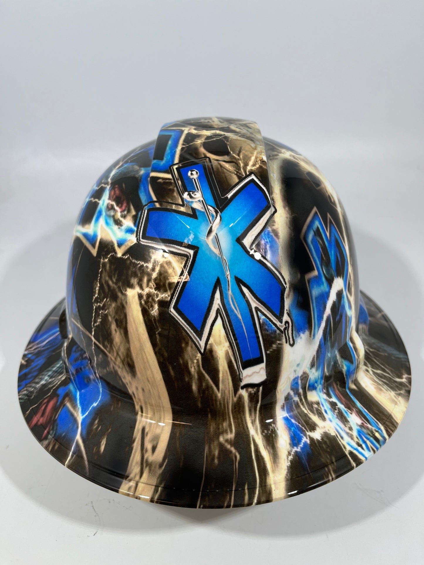 Full Brim Hard Hat Hydro Dipped EMS