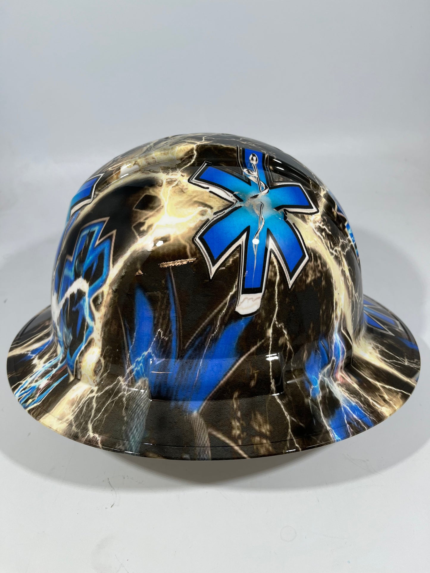 Full Brim Hard Hat Hydro Dipped EMS