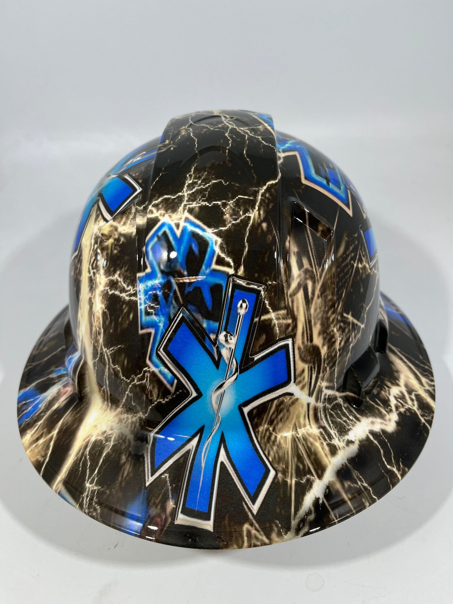 Full Brim Hard Hat Hydro Dipped EMS