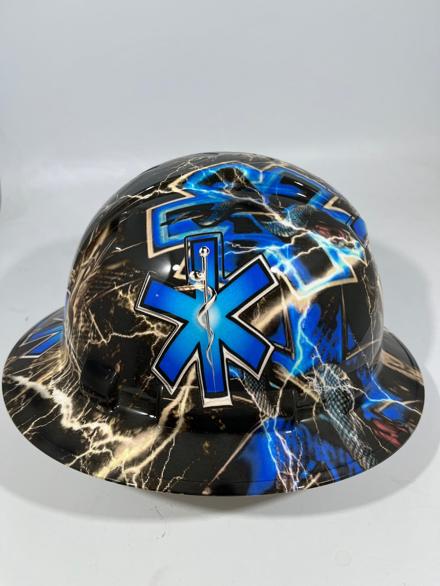 Full Brim Hard Hat Hydro Dipped EMS