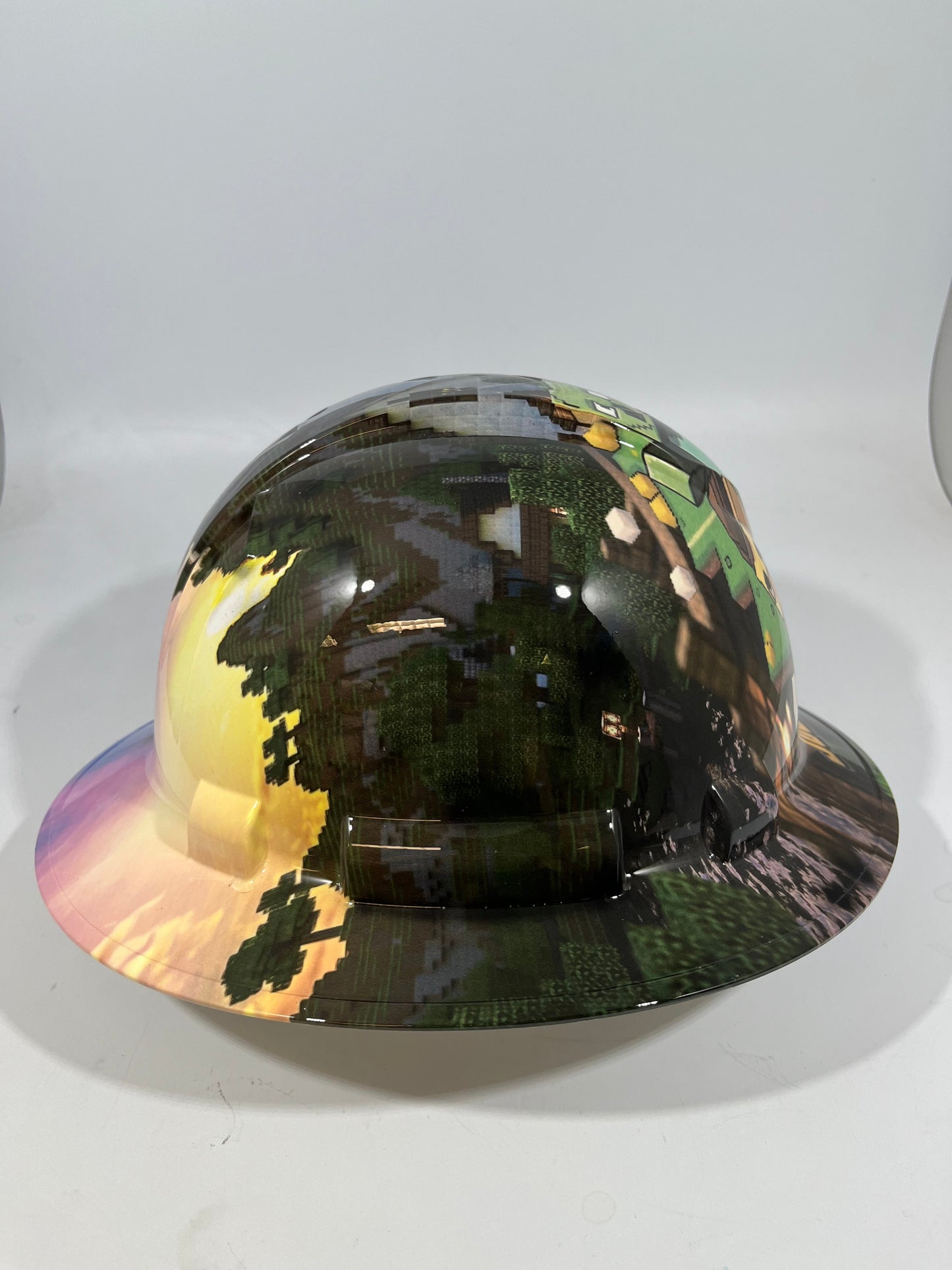 Full Brim Hard Hat Hydro Dipped MINECRAFT CHICKEN JOCKEY
