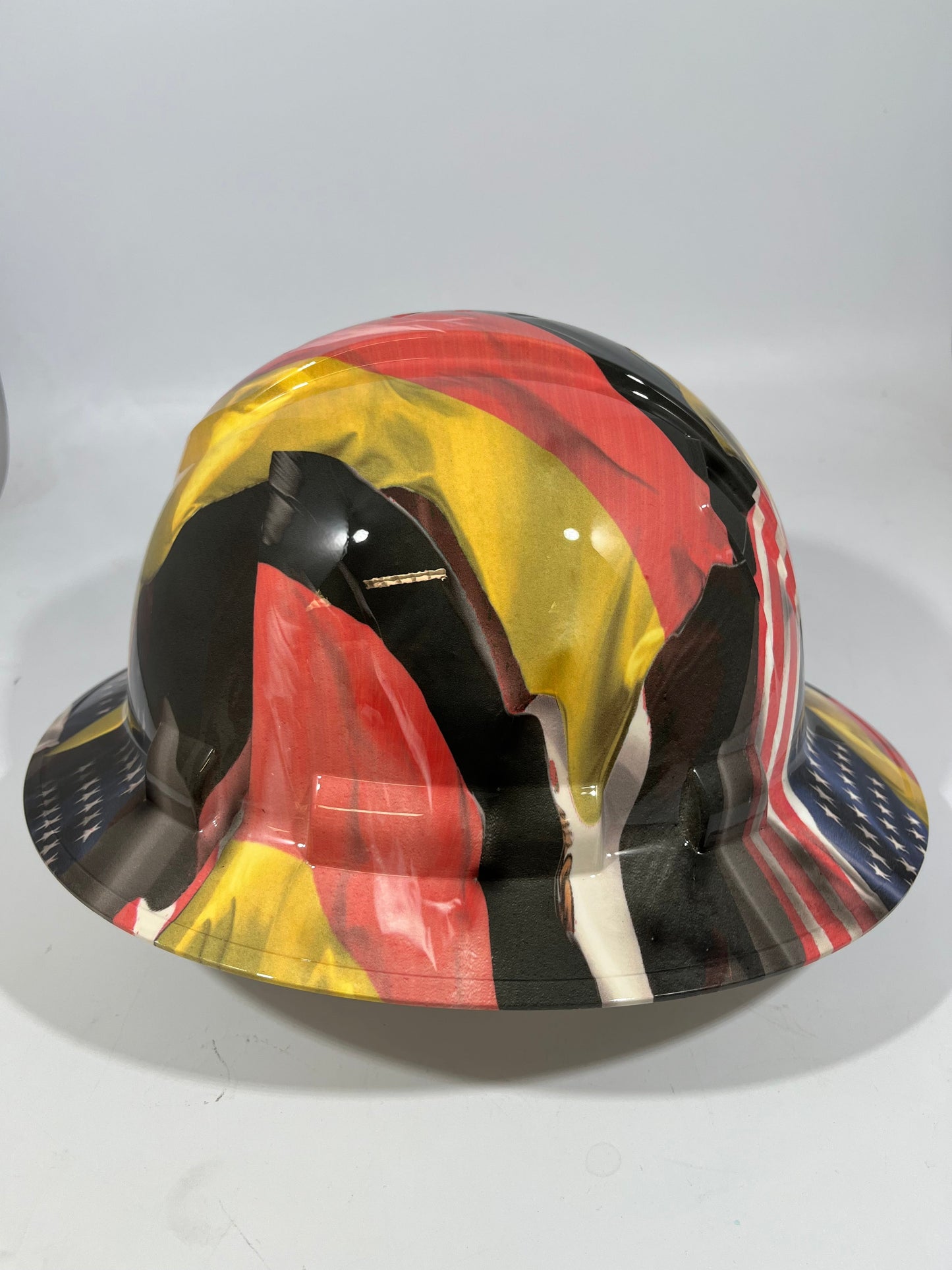 Full Brim Hard Hat Hydro Dipped GERMAN AMERICAN FLAG