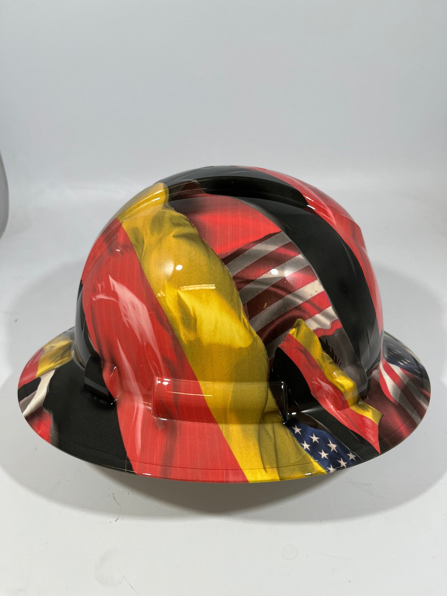 Full Brim Hard Hat Hydro Dipped GERMAN AMERICAN FLAG