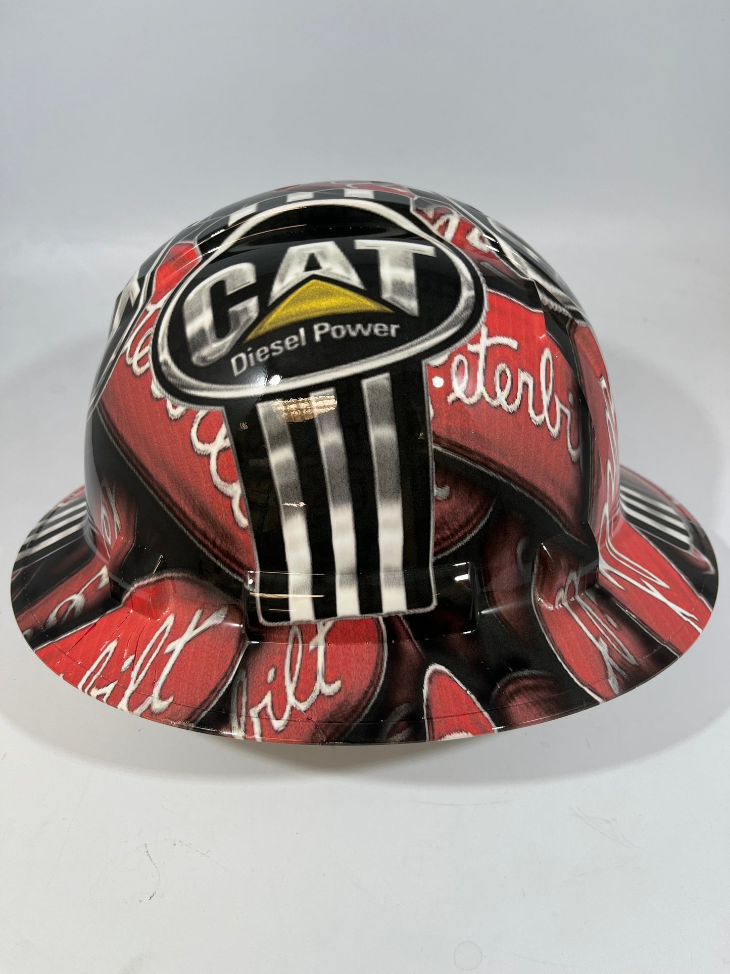 Full Brim Hard Hat Hydro Dipped PETERBILT CAT DIESEL