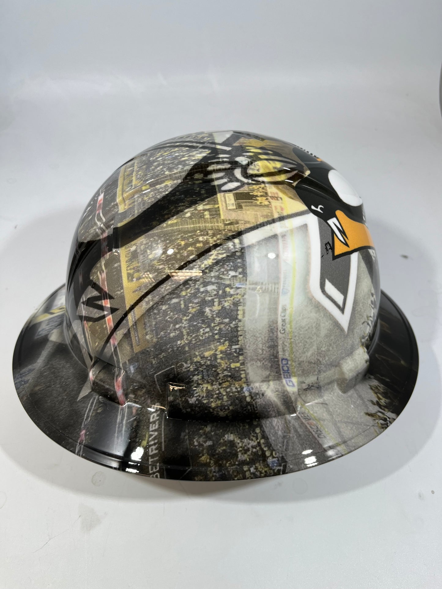 Full Brim Hard Hat Hydro Dipped PITTSBURG PENGUINS