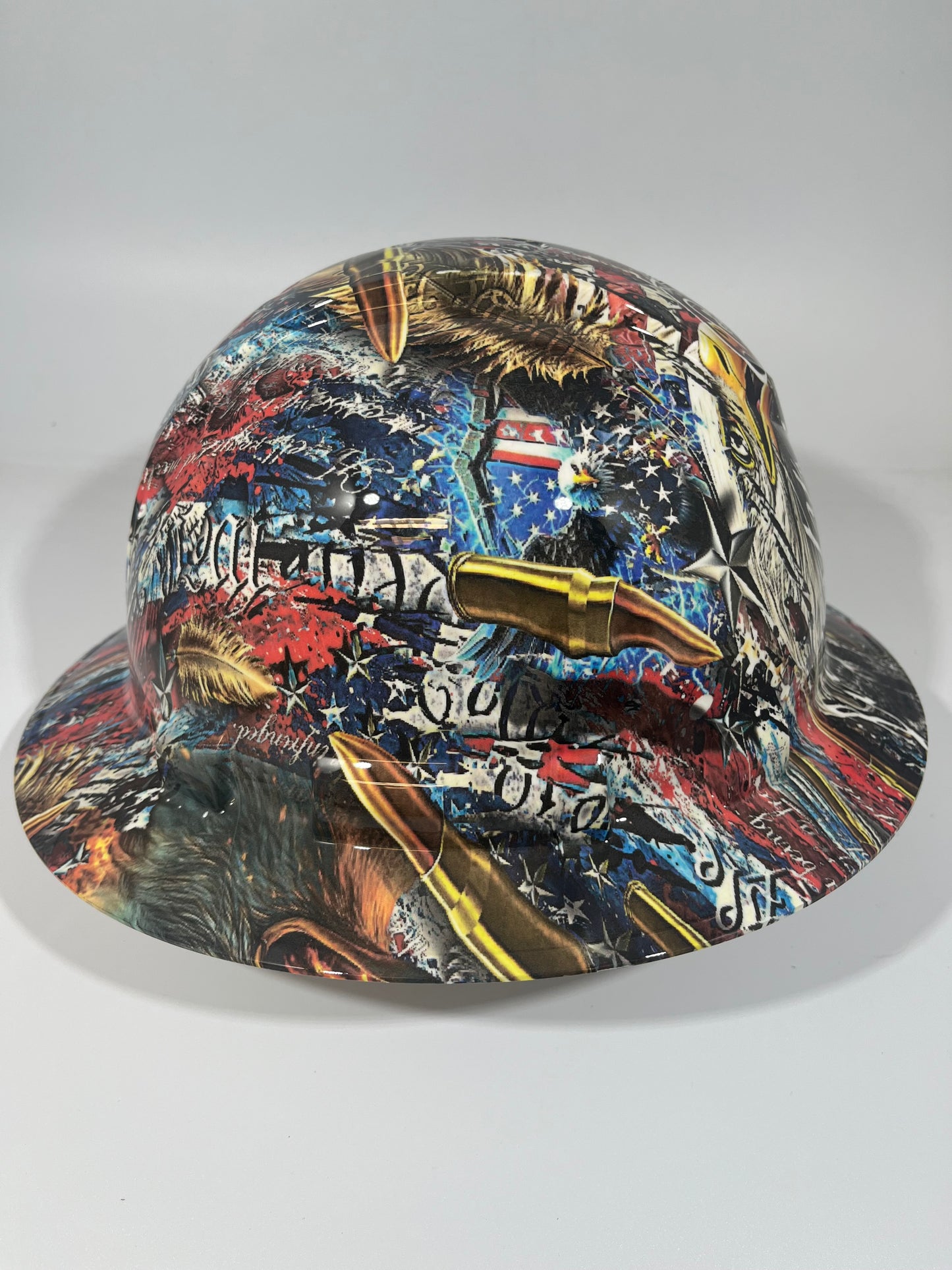Full Brim Hard Hat Hydro Dipped LIBERTY OR DEATH WE THE PEOPLE