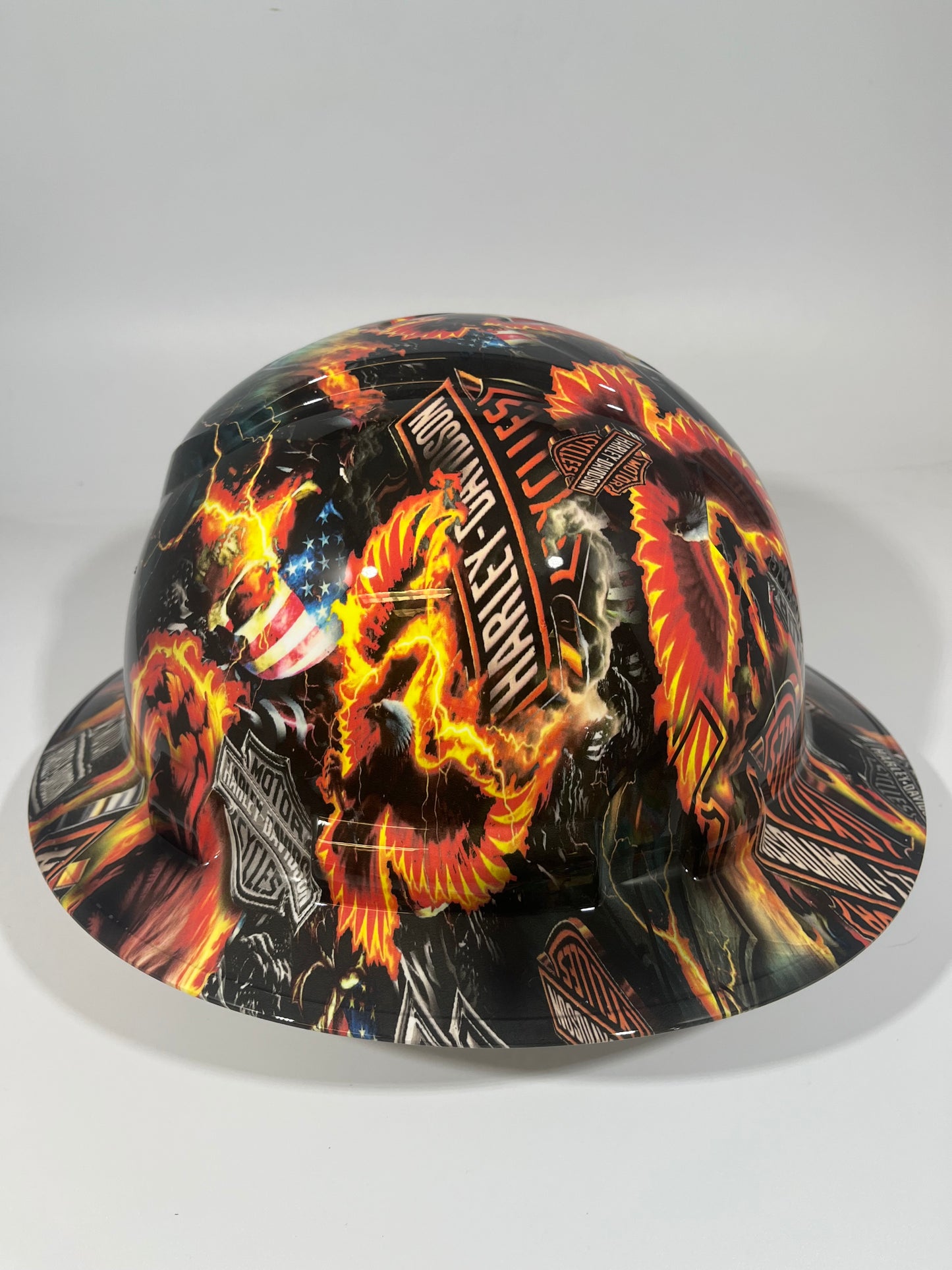 Full Brim Hard Hat Hydro Dipped SICK NEW FULL COLOR HARLEY DAVIDSON