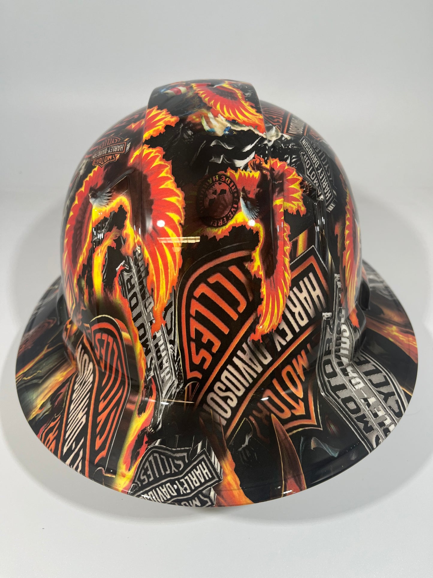 Full Brim Hard Hat Hydro Dipped SICK NEW FULL COLOR HARLEY DAVIDSON