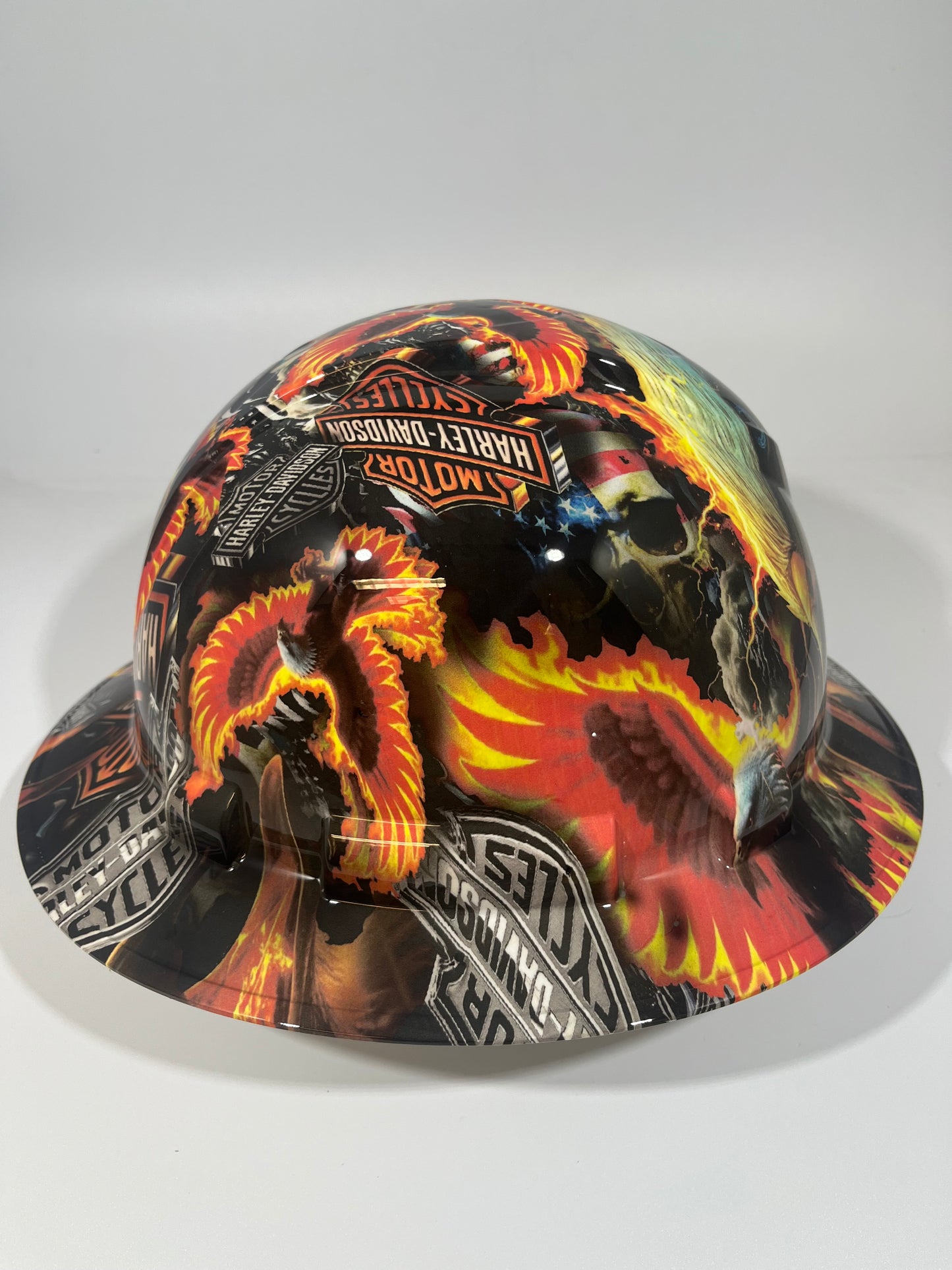 Full Brim Hard Hat Hydro Dipped SICK NEW FULL COLOR HARLEY DAVIDSON