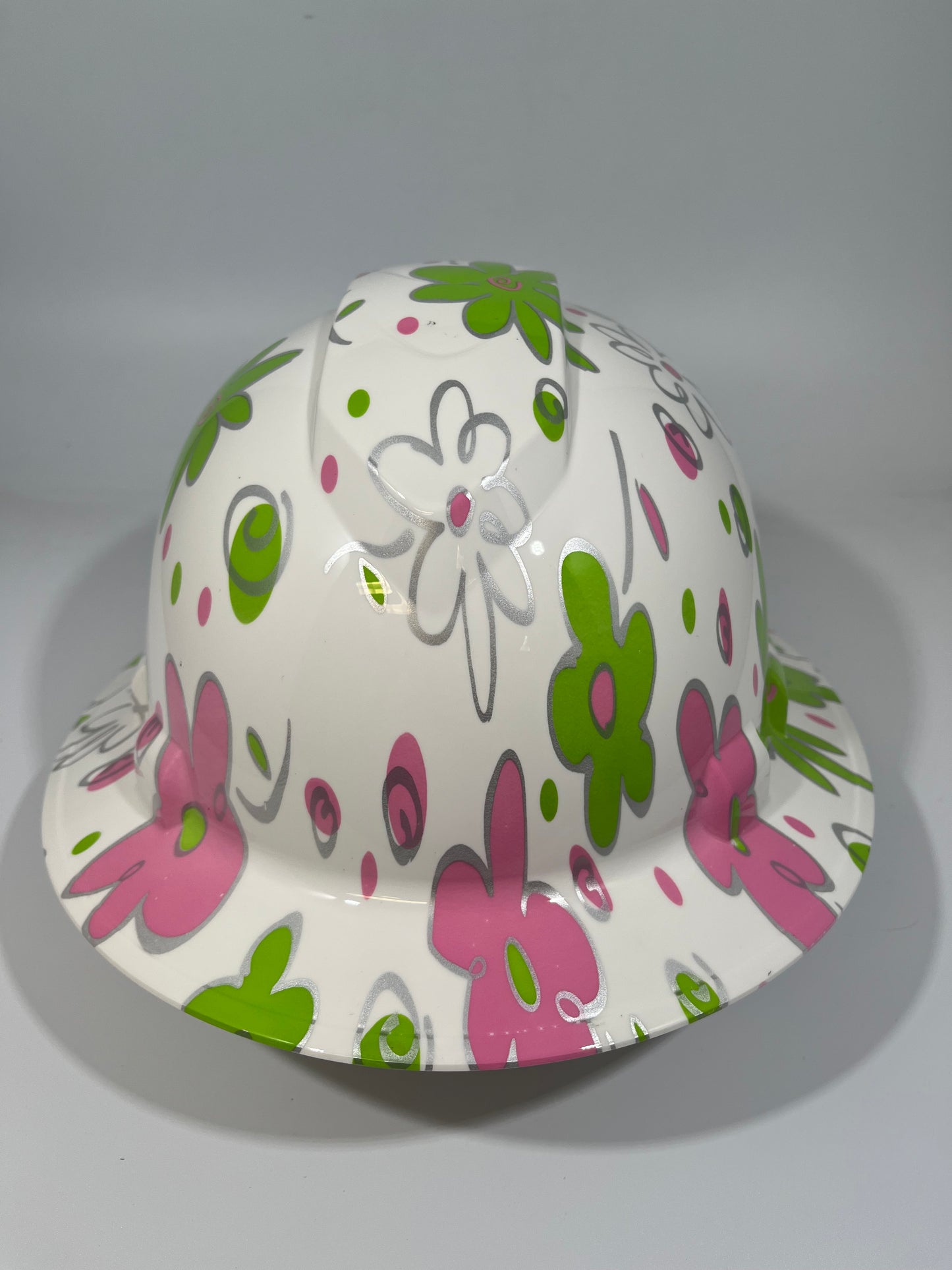 Full Brim Hard Hat Hydro Dipped FLORAL