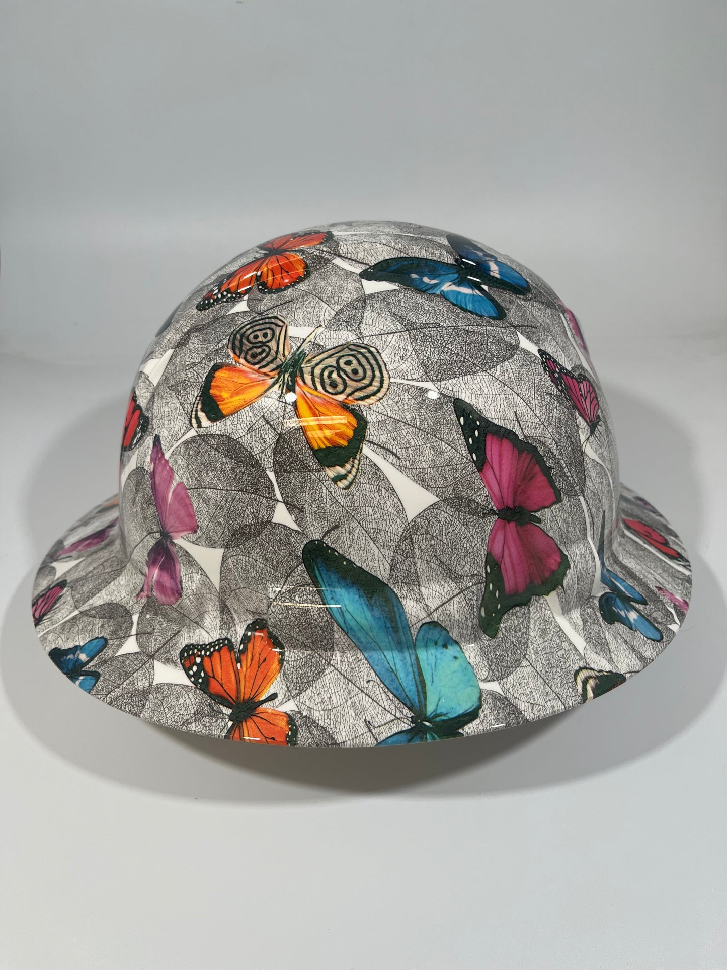 Full Brim Hard Hat Hydro Dipped BUTTERFLIES