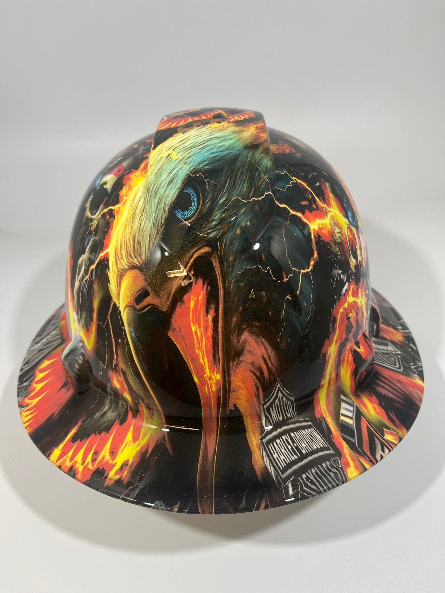 Full Brim Hard Hat Hydro Dipped SICK NEW FULL COLOR HARLEY DAVIDSON