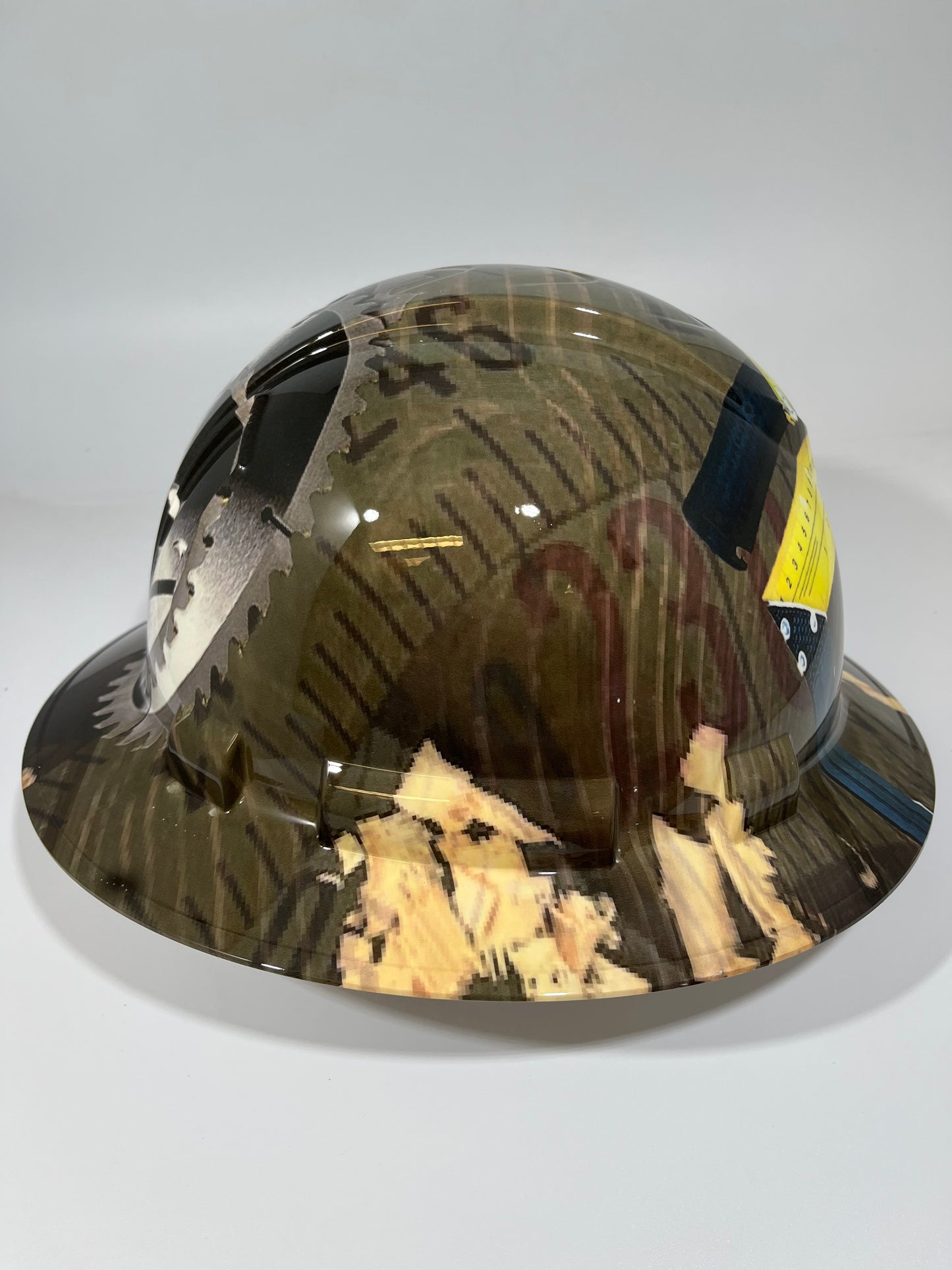 Full Brim Hard Hat Hydro Dipped CARPENTER TOOLS