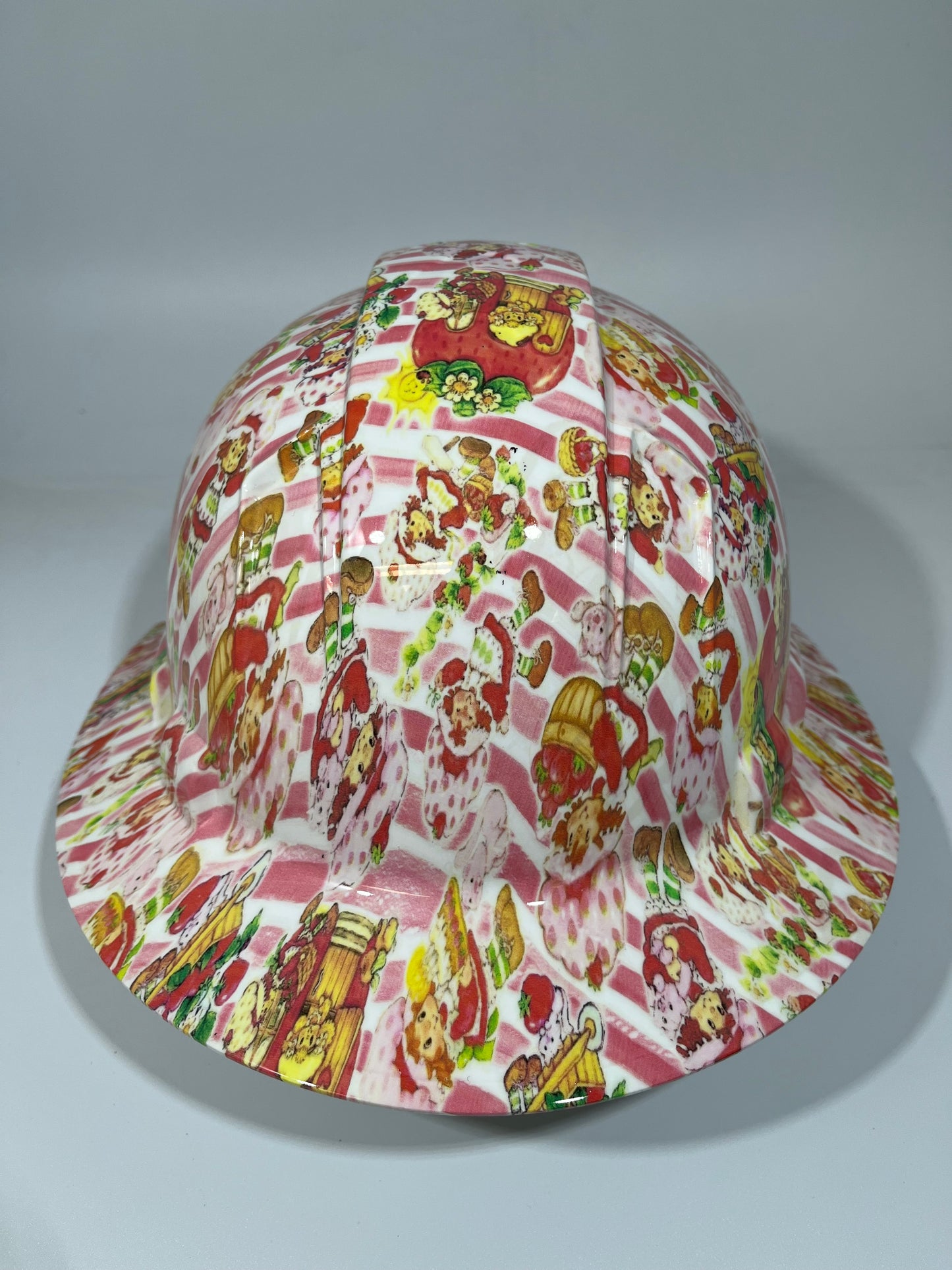 Full Brim Hard Hat Hydro Dipped STRAWBERRY SHORTCAKE