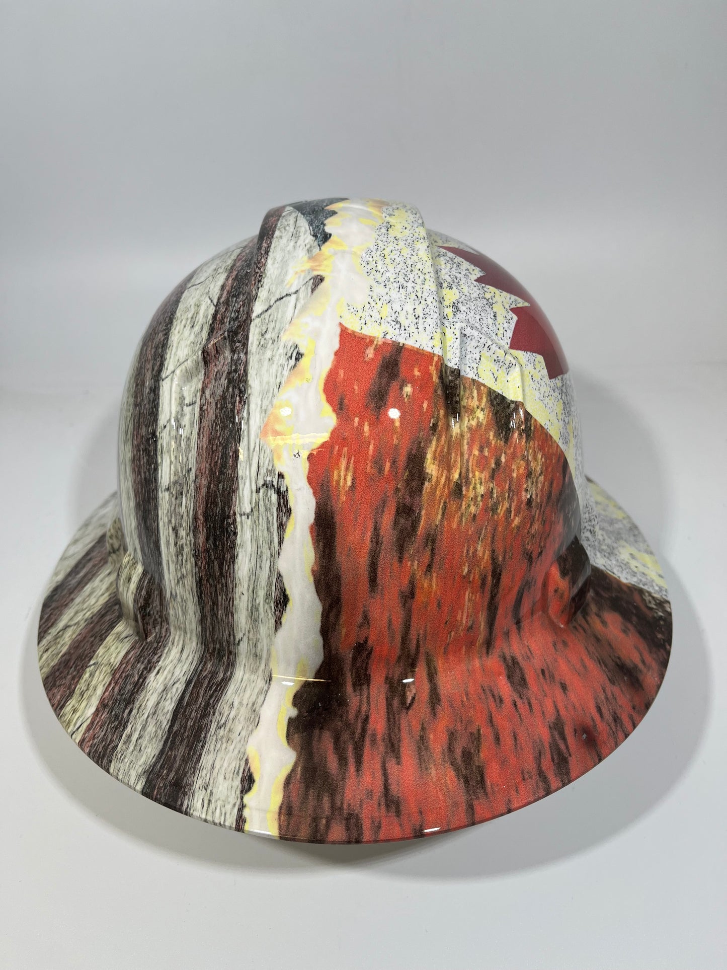 Full Brim Hard Hat Hydro Dipped CANADIAN AMERICAN