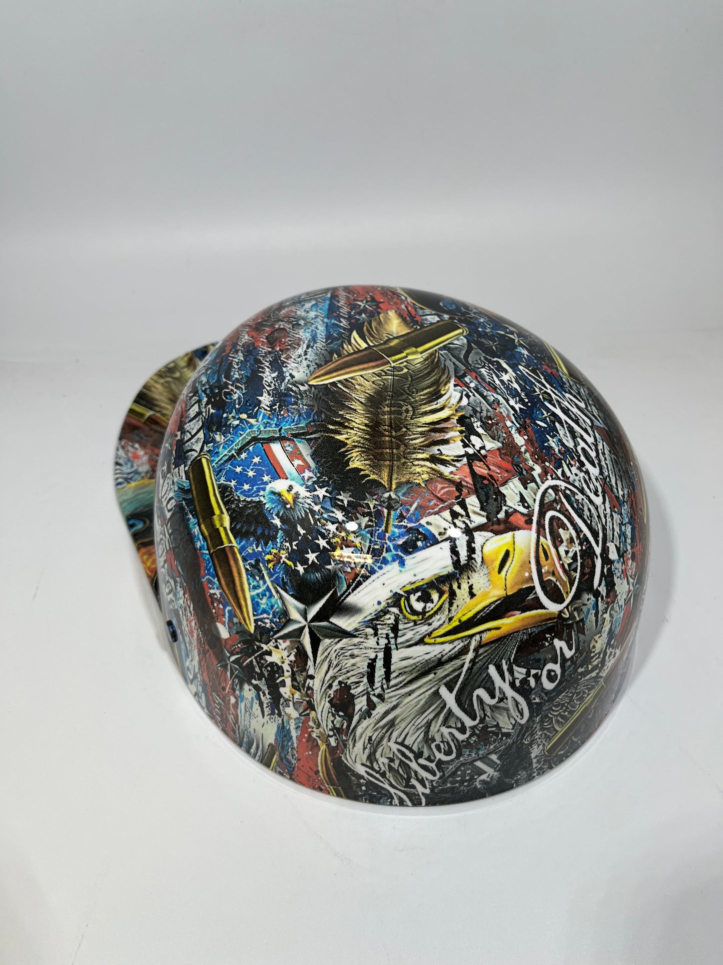 Baseball Cap Style Motorcycle Helmet LIBERTY OR DEATH WE THE PEOPLE