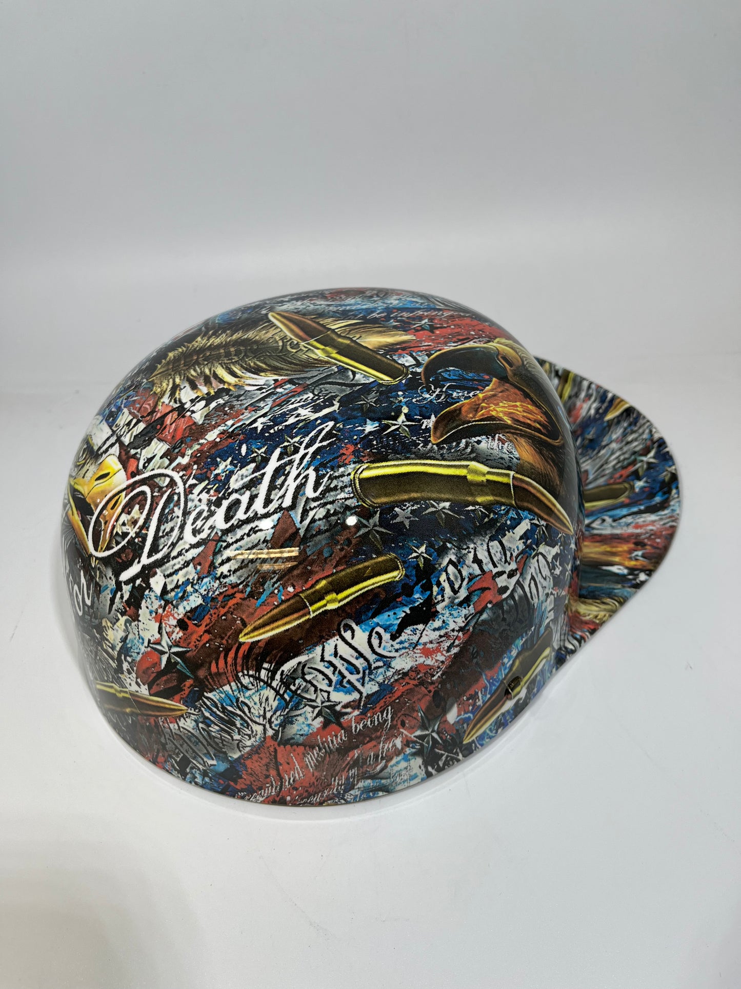 Baseball Cap Style Motorcycle Helmet LIBERTY OR DEATH WE THE PEOPLE