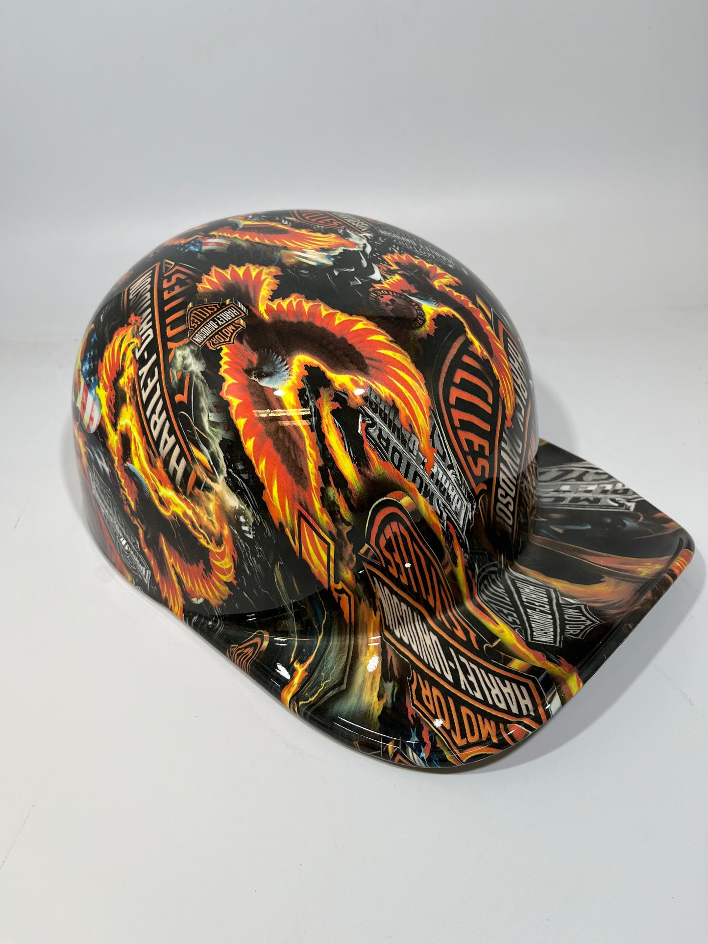 Baseball Cap Style Motorcycle Helmet HARLEY BAD ASS EAGLES