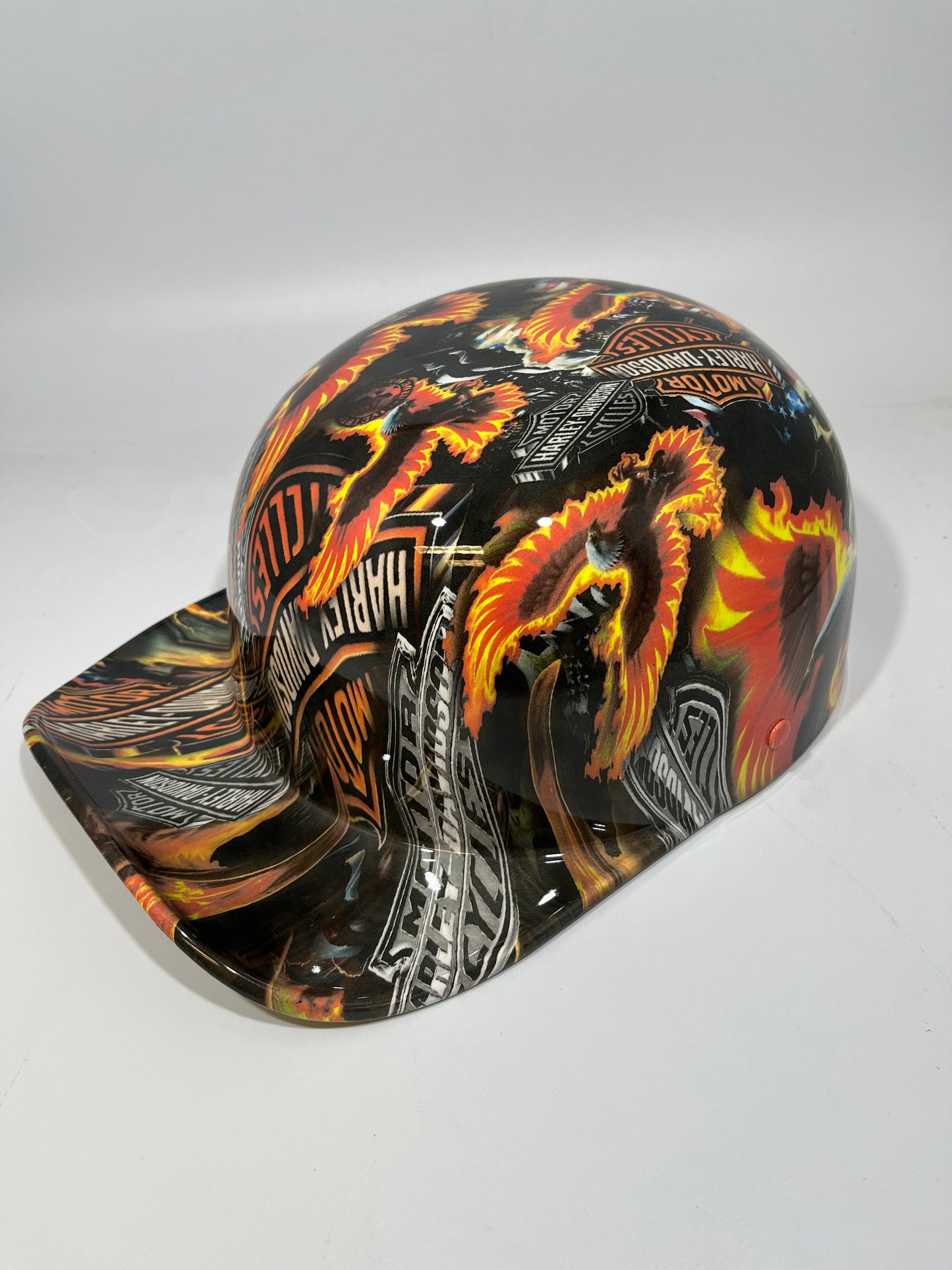 Baseball Cap Style Motorcycle Helmet HARLEY BAD ASS EAGLES