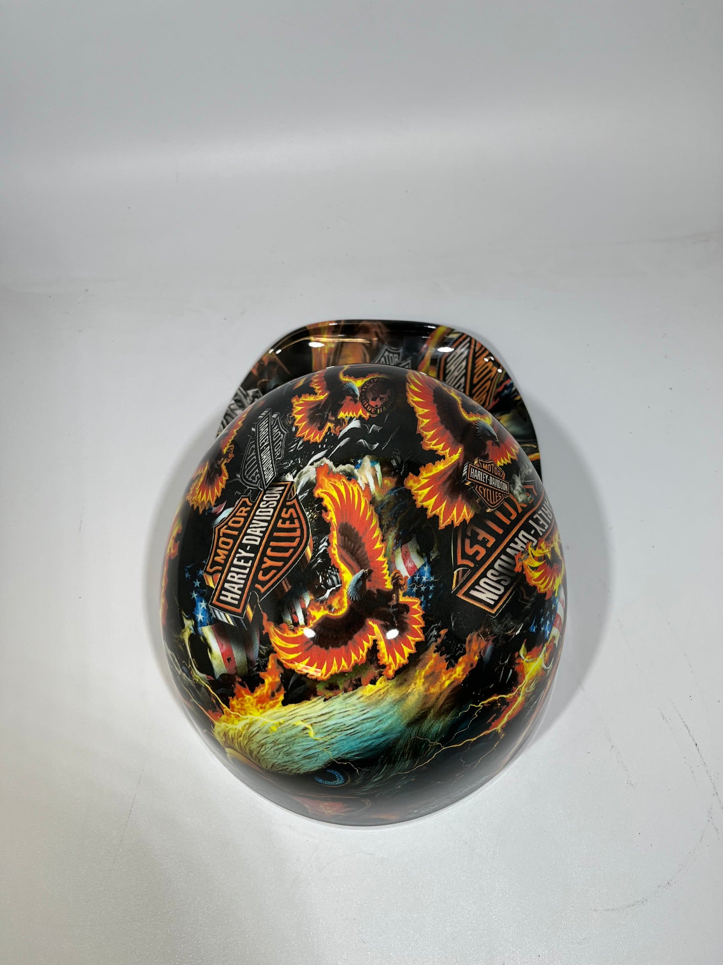 Baseball Cap Style Motorcycle Helmet HARLEY BAD ASS EAGLES