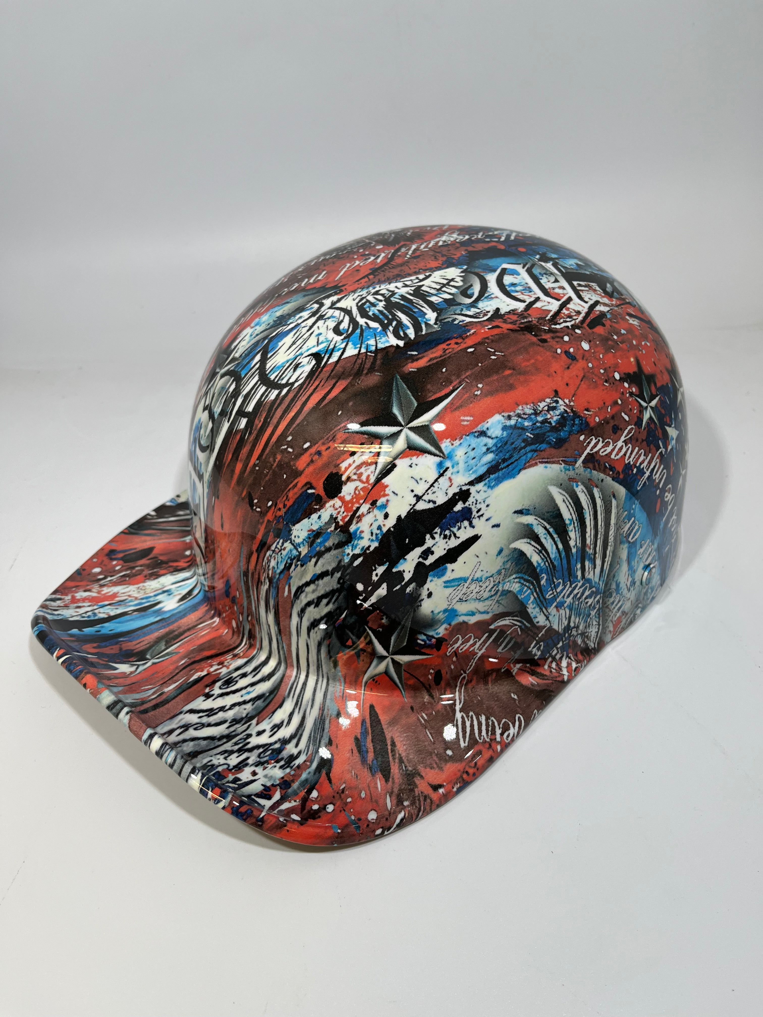 custom painted rebel flag half motorcycle helmets Full brim Hydro dipped Trump customizable hardhats – The Hard Hat Shop