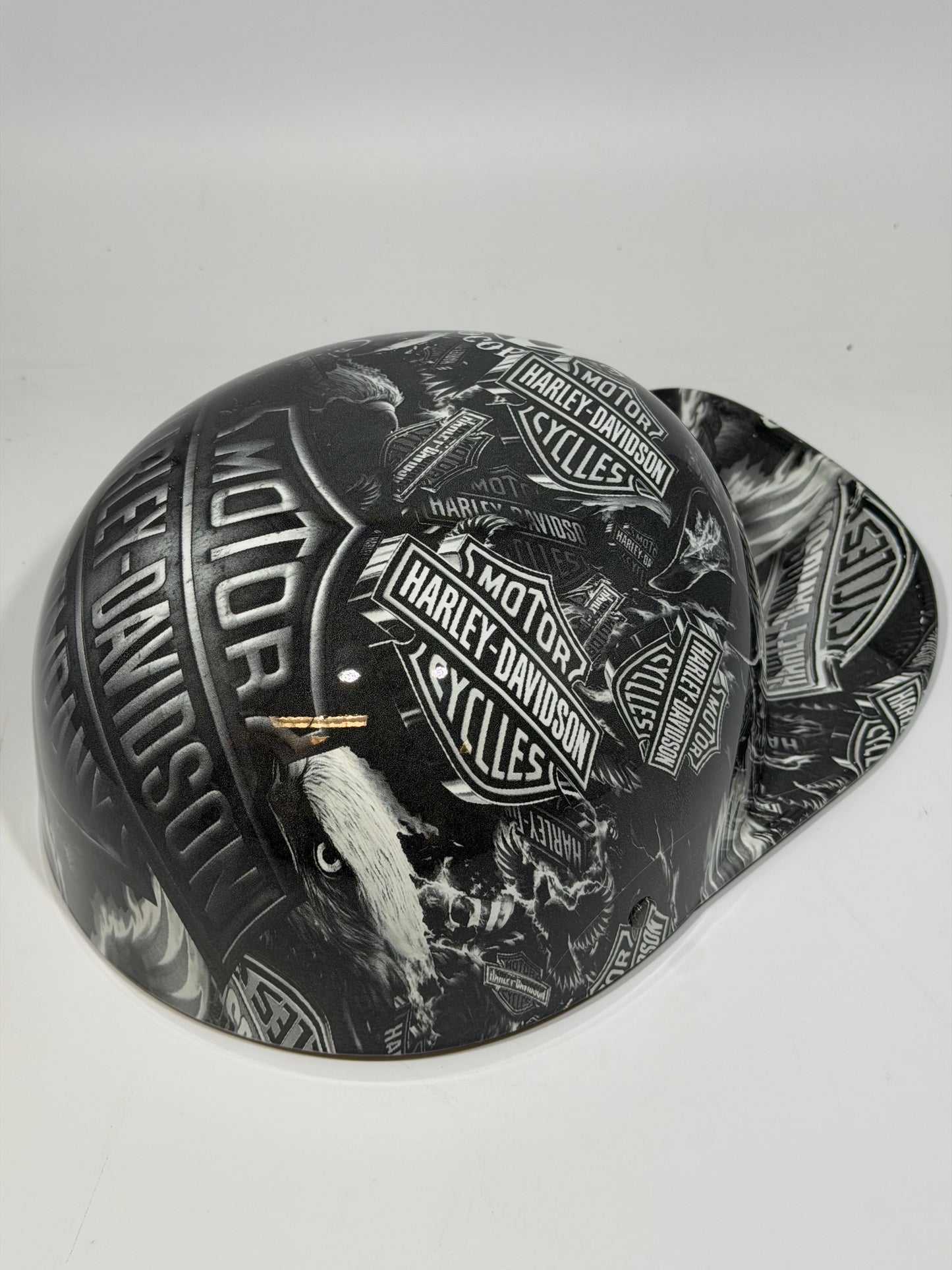 Baseball Cap Style Motorcycle Helmet BIG LOGO HARLEY DAVIDSON