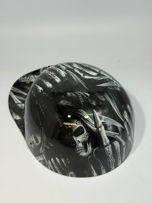 Baseball Cap Style Motorcycle Helmet F-U REAPER