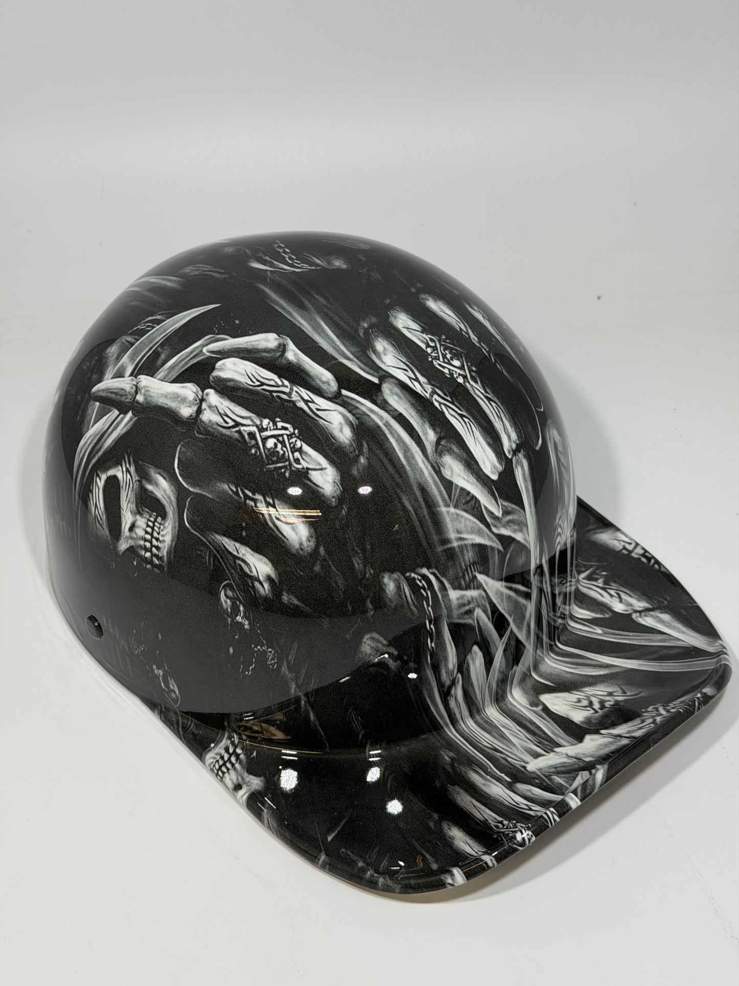 Baseball Cap Style Motorcycle Helmet DAY OF THE DEAD