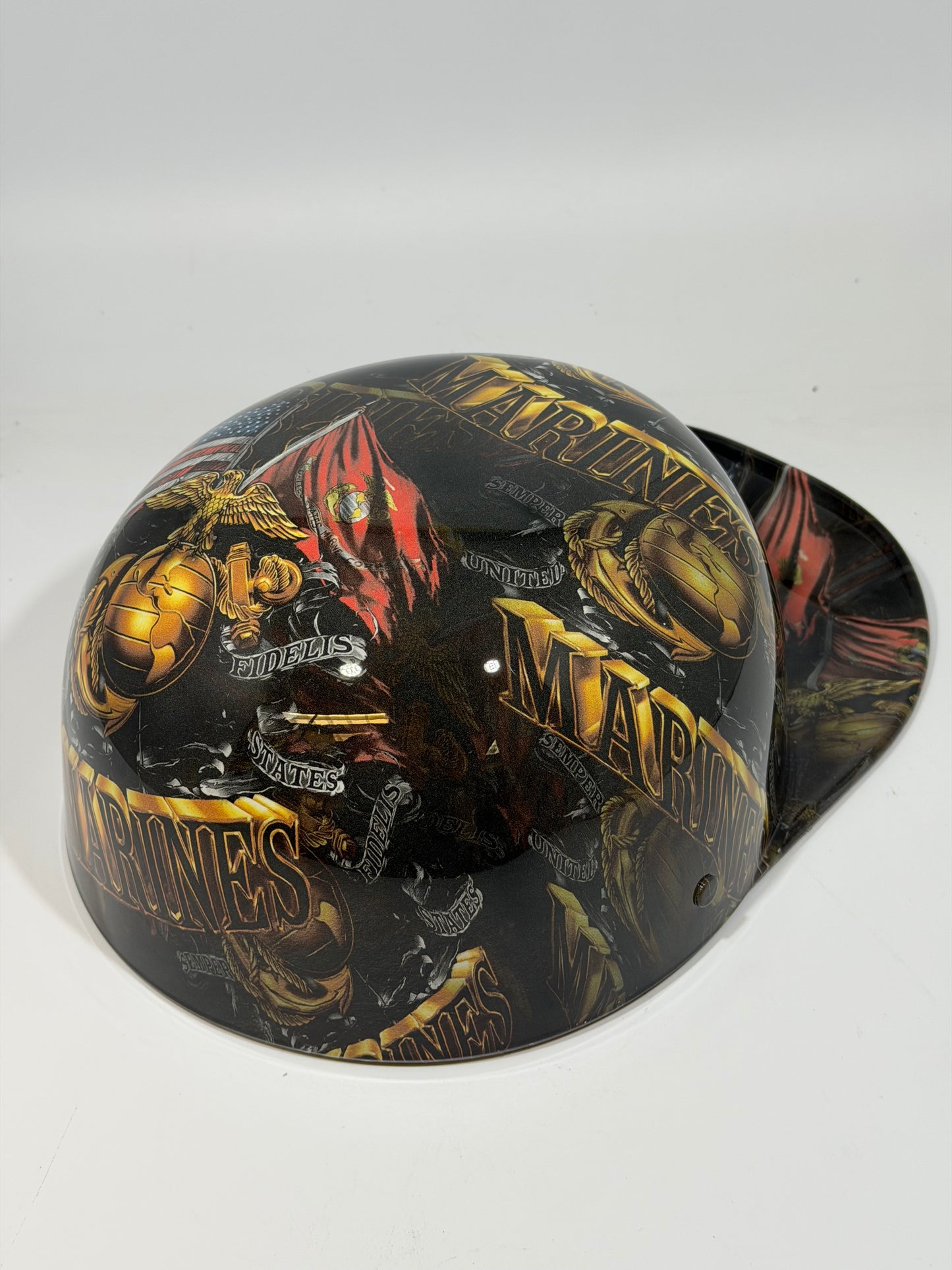 Baseball Cap Style Motorcycle Helmet MARINES SEMPER FI
