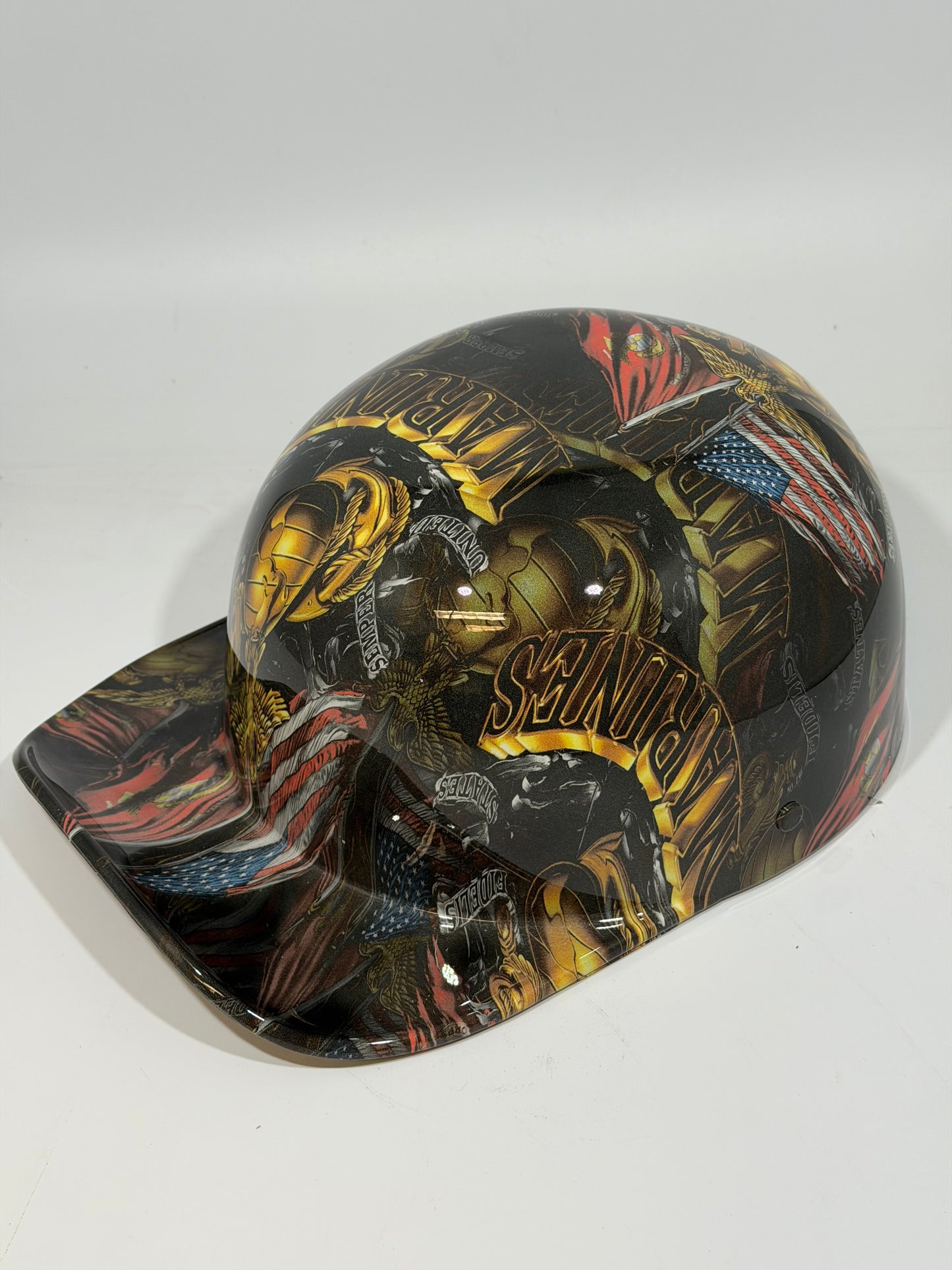 Baseball Cap Style Motorcycle Helmet MARINES SEMPER FI