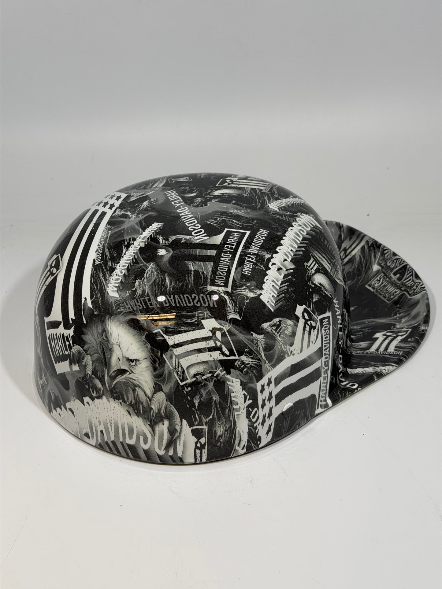 Baseball Cap Style Motorcycle Helmet HARLEY DAVIDSON 1 LOGO & SKULLS