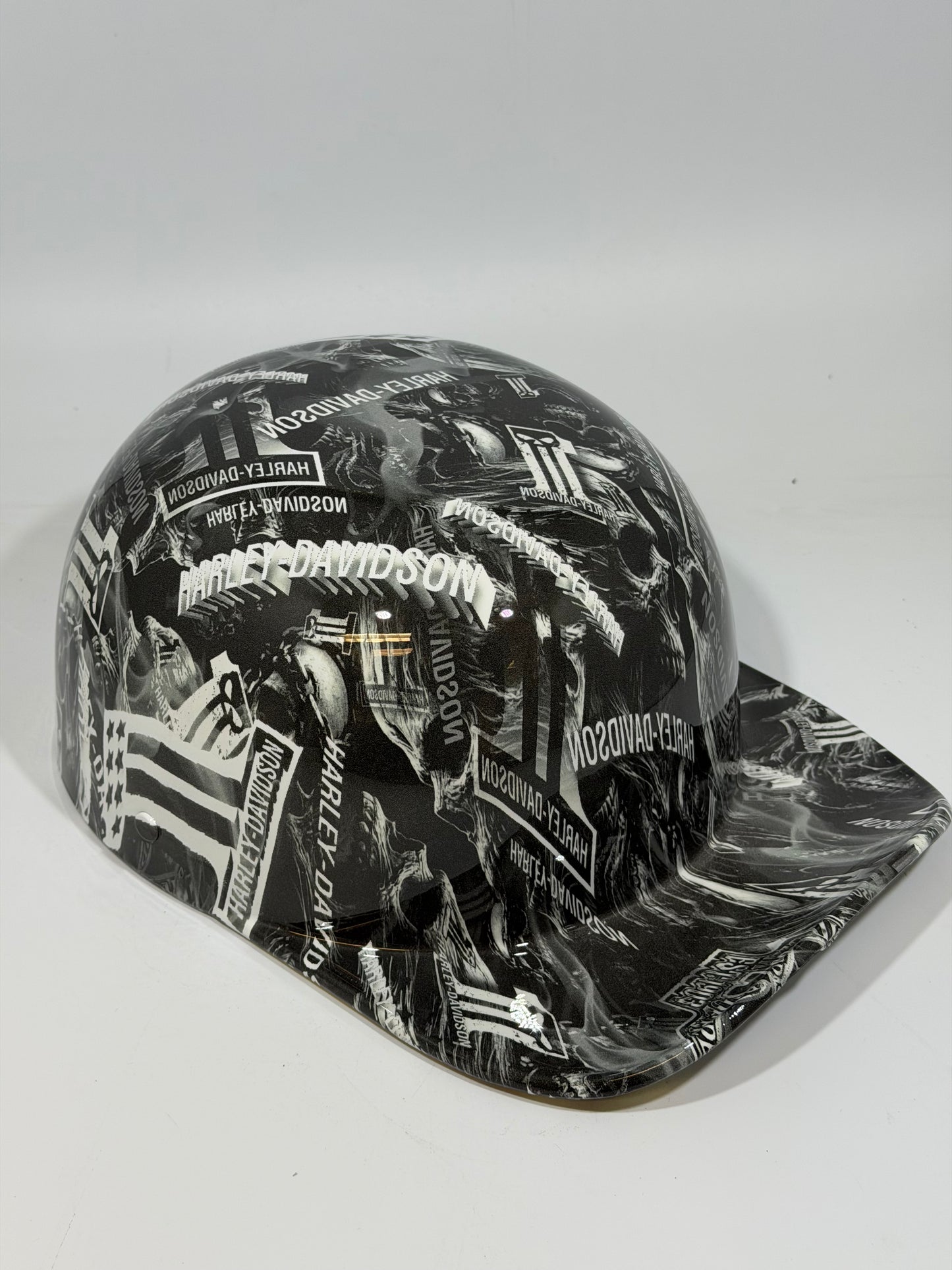 Baseball Cap Style Motorcycle Helmet HARLEY DAVIDSON 1 LOGO & SKULLS
