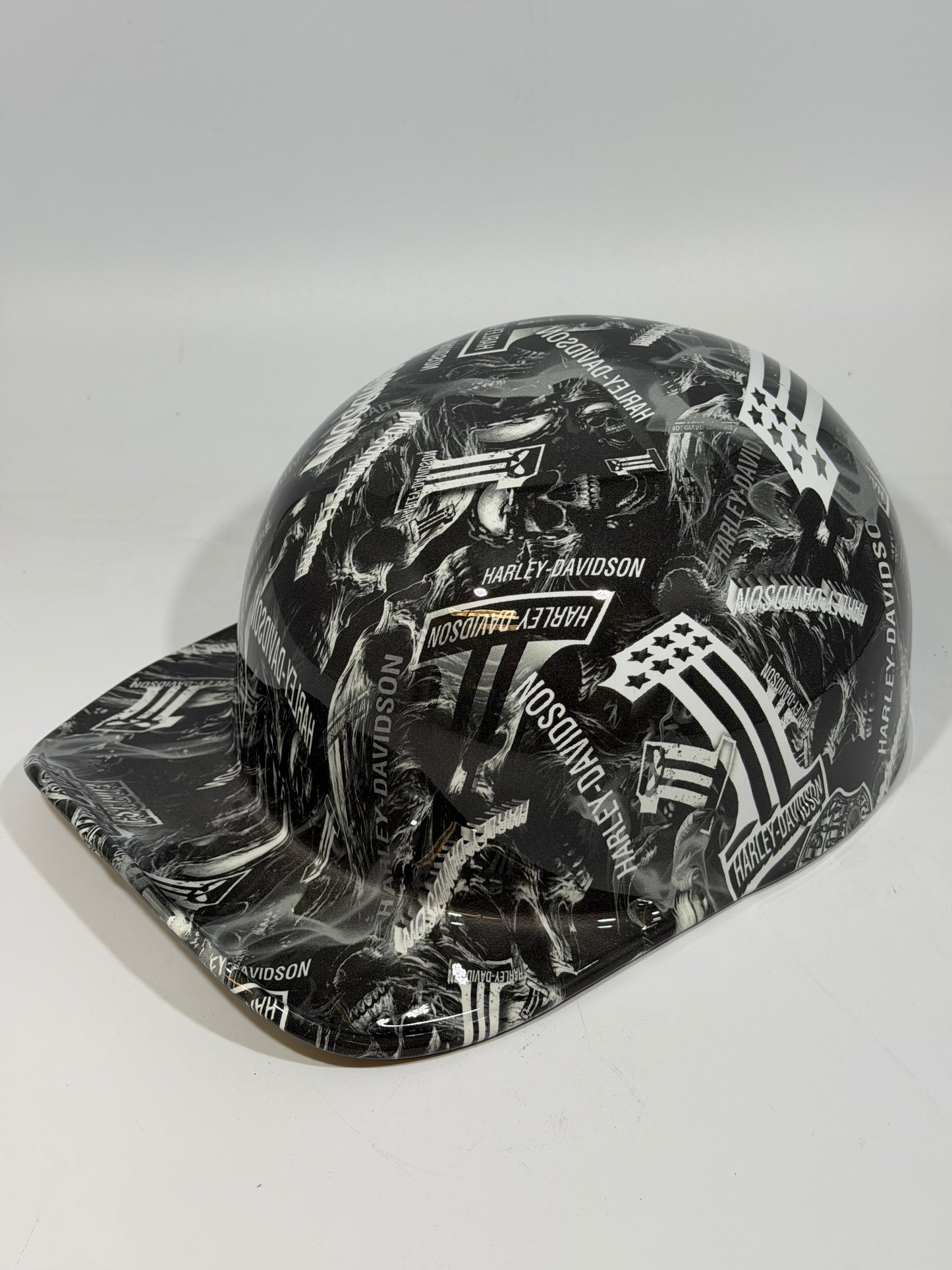 Baseball Cap Style Motorcycle Helmet HARLEY DAVIDSON 1 LOGO & SKULLS