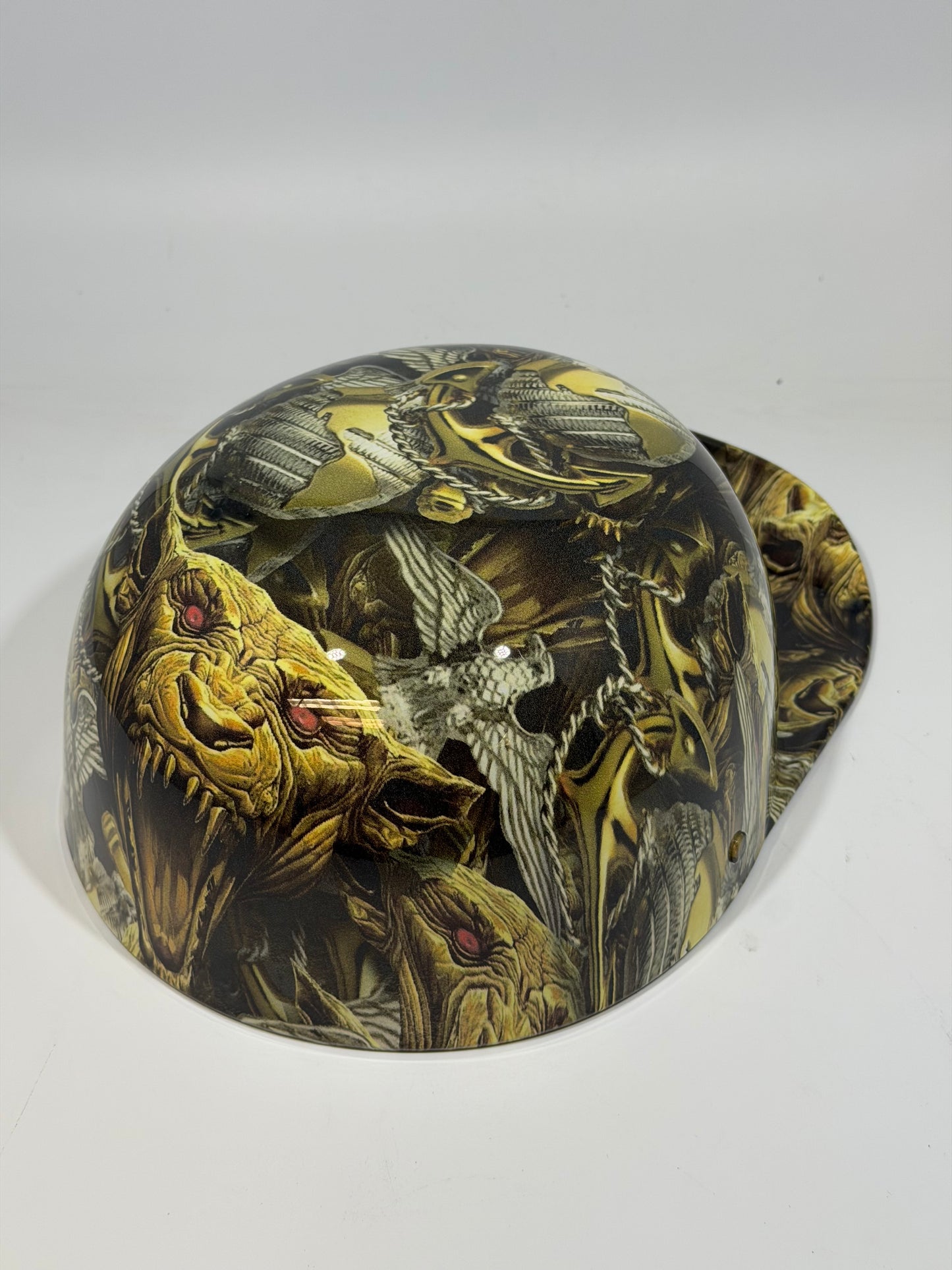 Baseball Cap Style Motorcycle Helmet DEVIL DOG MARINES SEMPER FI