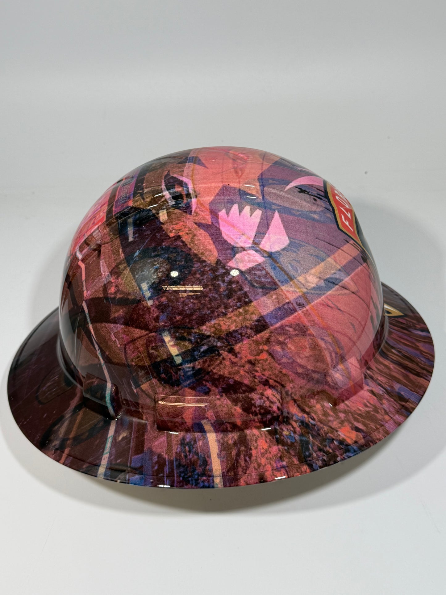 Full Brim Hard Hat Hydro Dipped FLORIDA PANTHERS