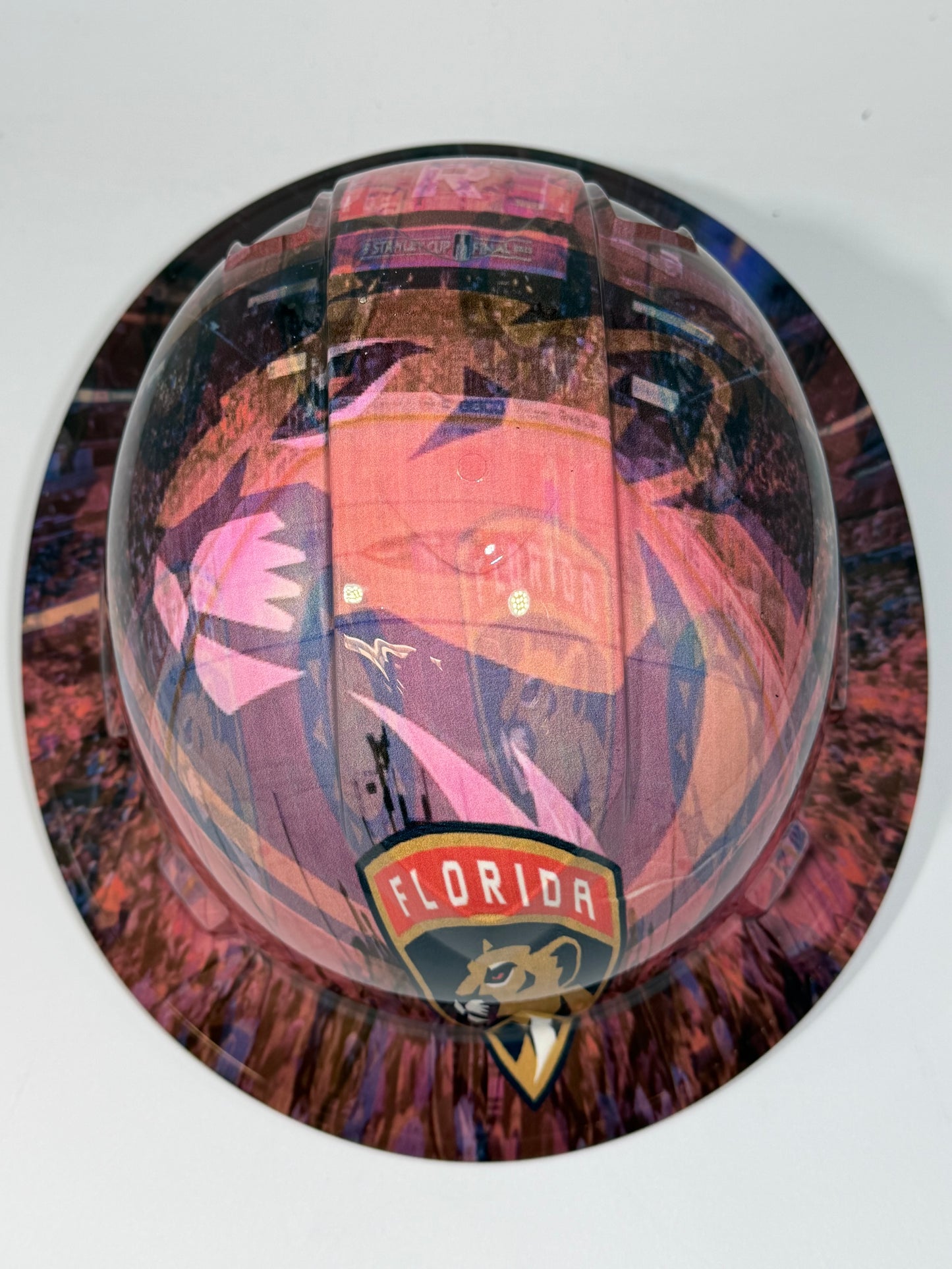 Full Brim Hard Hat Hydro Dipped FLORIDA PANTHERS
